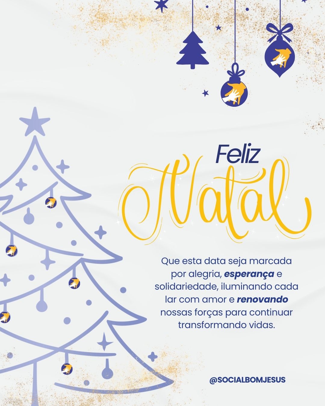 Neste Natal, celebramos não apenas a chegada de um novo ano, mas também todas as conquistas, aprendizados e vínculos que construímos juntos ao longo de 2025. ✨🎄
O Social Bom Jesus agradece a cada família, colaborador e parceiro que caminhou conosco. Vocês são parte essencial dessa história de afeto e transformação.
#feliznatal