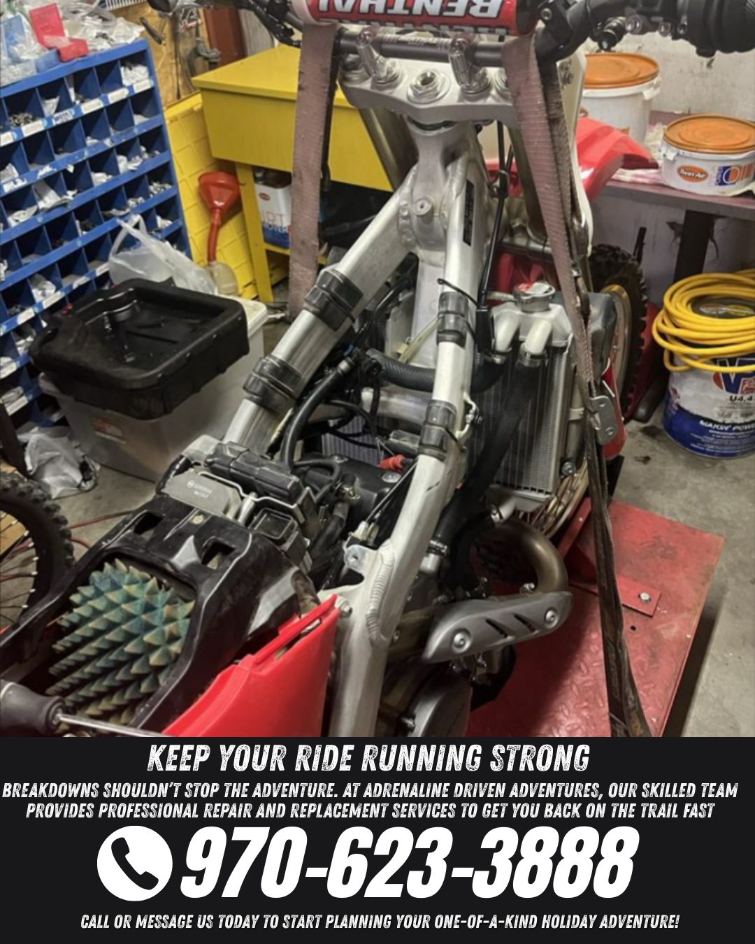 Breakdowns shouldn’t stop the adventure. At Adrenaline Driven Adventures, our skilled team provides professional repair and replacement services to get you back on the trail fast. From worn parts to unexpected issues, we diagnose, repair, and replace with precision and care.
Ride safer. Ride longer. Ride with confidence. 🏜️💨
📞 Call or visit Adrenaline Driven Adventures today to schedule your service!
#AdrenalineDrivenAdventures #UTVService #ATVRepairs #ReplacementParts #RideMaintenance #TrailReady