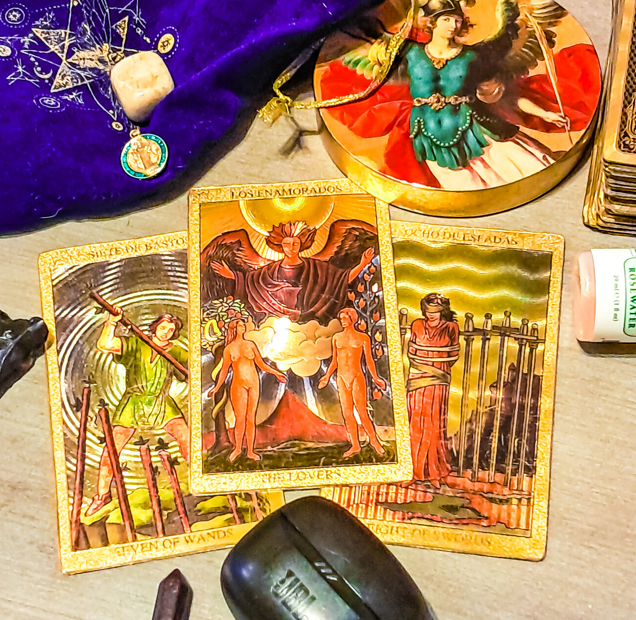 🗡️🕯️♑ Today’s Community Tarot — Protection
Today is a quiet, work-from-home kind of day.
Cooking, baking, reading, tending to things that don’t need an audience but still matter. I’m also doing protection work today — especially for my children — holding them in intention while we move through separate spaces.
Capricorn season has begun, and I’m glad for it.
The grounding. The order. The authority to decide what is worth guarding.
🃏 Today’s Pull:
The Lovers — Central Energy
Devotion. Partnership. What is chosen and therefore sacred. This speaks to the bonds that matter most — your person, your family, your children, the things that form the center of your life.
Seven of Wands — What to Lean Into
Stand up for what you love. Defend it. Advocate for it. Some things are worth holding your ground for.
Eight of Swords — What to Deter
Fear that freezes you. Imagined danger. Paralysis that keeps you from acting when action is needed.
✨ Some things are not meant to be left exposed.
They are meant to be protected.
#CommunityTarot
#DailyTarot
#CapricornSeason
#ProtectionMagic
#AncestralWork
#SpiritualPractice
#TarotReadersOfInstagram
#WitchcraftCommunity
#SacredGuardianship
#GroundedSpirituality