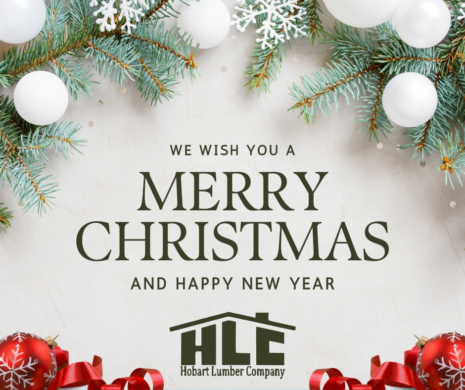 🎄Merry Christmas & Happy New Year from Hobart Lumber Company
Wishing you a warm, joyful holiday season and a bright start to the new year. May your season be filled with rest, joy, and great projects 🎁