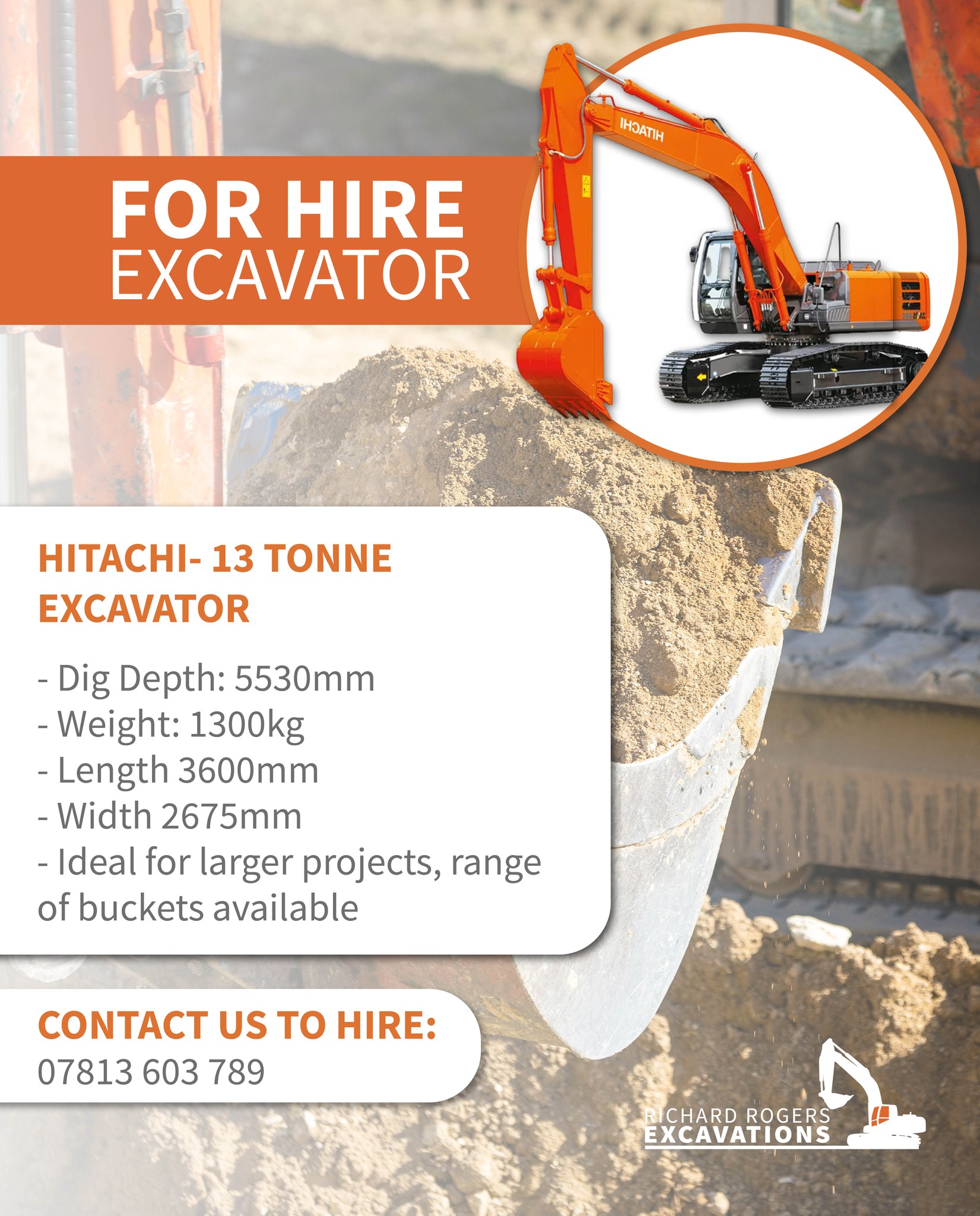 ๐ง For Hire Highlight ๐ง
Hitachi 13 ton, Steel tracked digger. Ideal for the much larger projects on sites, from Site Clearance, Muck-shifting. Large Drainage.
Available with range of Buckets!
Available for hire across Merseyside, Cheshire, Chester
& the Wirral.
Get in touch today for competitive hire rates!
๐ฒ 07813603789
#PlantHire #MiniDigger #Kubota #Groundworks
#Excavation #Merseyside #Cheshire #richardrogers
#wirral
