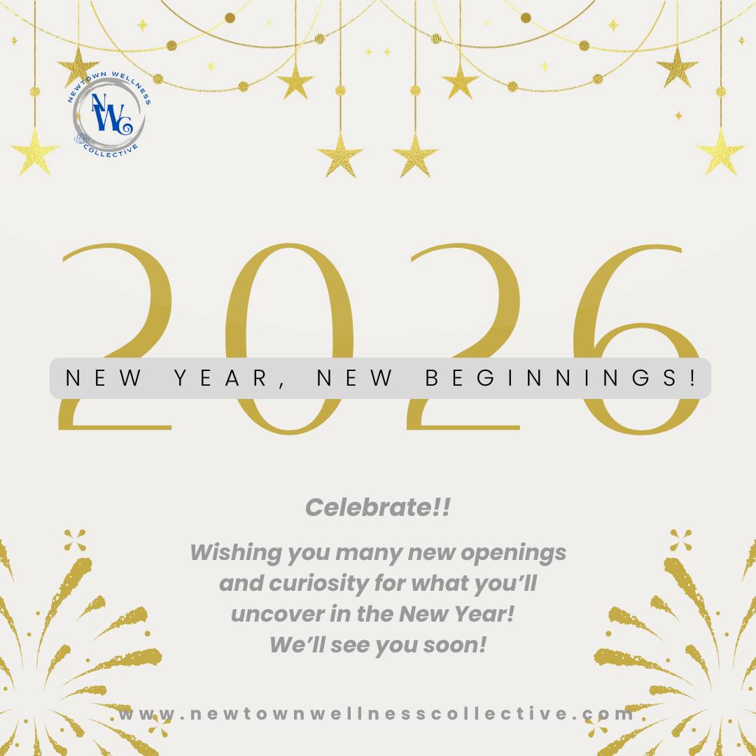We invite you to take a moment to reflect with us (guided prompts below) - to pause and hold gratitude, take stock and set purposeful intentions for the new year. This is YOUR YEAR to step forward with purpose!
REFLECTION:
~What surprised me in 2025? How did I grow, through ease and through difficulty?
~What am I grateful for in 2025?
~Is there anything I'd like to leave behind, energetically, physically, emotionally, spiritually?
~What purposeful intention (perhaps a single word or phrase) would I like to guide me through the new year?
β¨With many wishes for blessings in 2026 ~ From all of us at Newtown Wellness Collective
Check us out in BIO above π
We offer: yoga, reiki, therapy, somatics, sound, and space to heal and grow
#wholewellbeing #newtownct #sandyhookct #southburyct #newyearintentions #knowyourself #liveyourtruth #wherehealinghappens