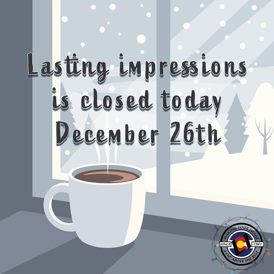 ☕❄️ We’re taking a cozy winter pause today.
Lasting Impressions is closed today, December 26th.
See you tomorrow!
𝐋𝐚𝐬𝐭𝐢𝐧𝐠 𝐈𝐦𝐩𝐫𝐞𝐬𝐬𝐢𝐨𝐧𝐬
39999 L 75 Road
Paonia, CO 81428
Open: Tuesday - Friday 9 a.m. - 3 p.m.
Saturday 9 a.m. - 12 noon
Closed: Sunday and Monday
Lasting Impressions
39999 L 75 Rd, Paonia, CO
📞 Call today: 970-527-3211
𝗦𝗛𝗢𝗣 𝗟𝗢𝗖𝗔𝗟!🥰