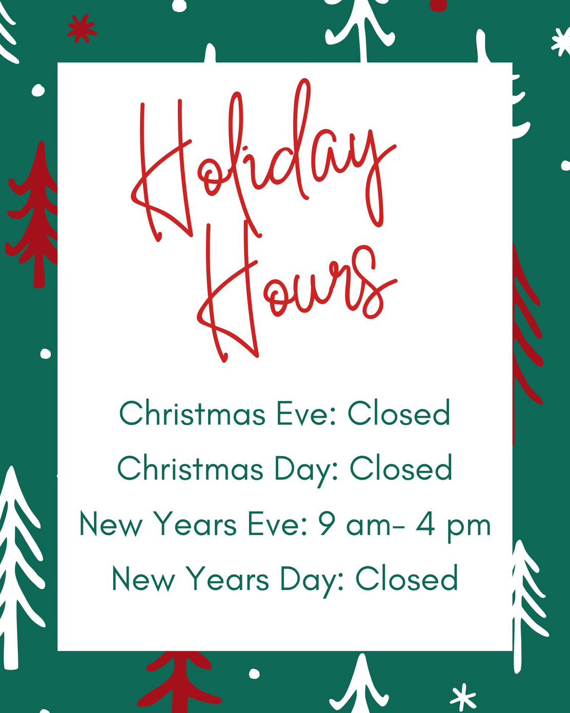 Holiday hours 🧑🎄 ✨ Our team will be taking time to celebrate the holidays!
🚪 Closed: Christmas Eve, Christmas Day & New Years Day
⏰ Early Close: New Years Eve
Book ahead so you don’t miss your recovery sessions 💙
#westocryo #holidayszn #christmas2025 #wellness