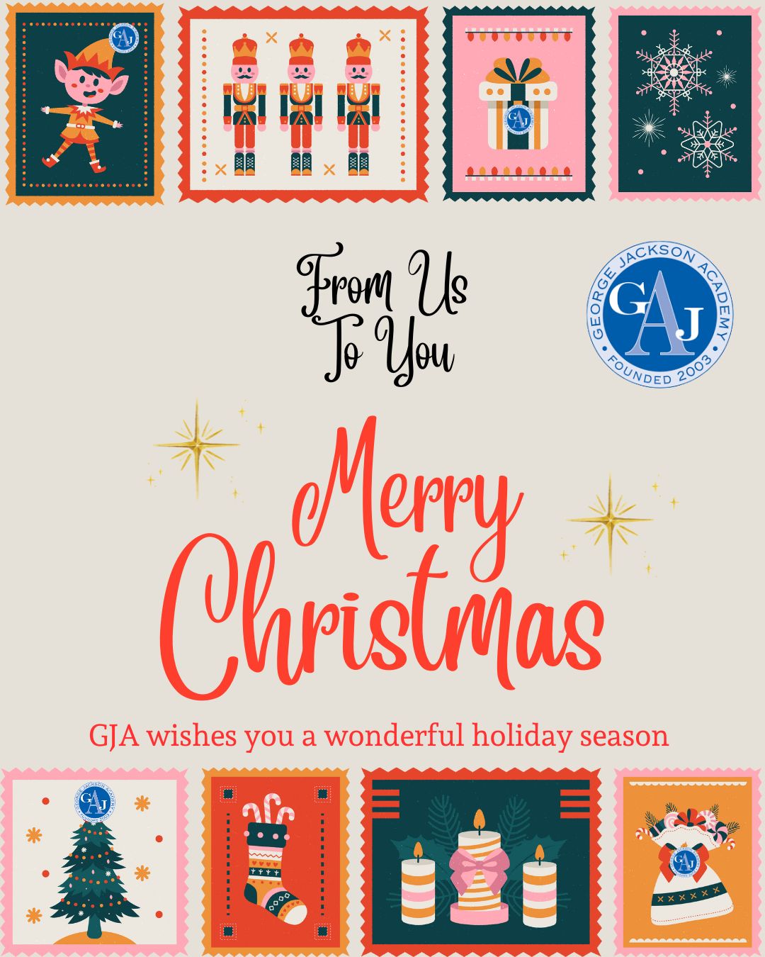 Merry Christmas from all of us at GJA! 🎄✨ May your day be filled with joy, love, and the warmth of family and friends. Wishing you a season of happiness and peace. 💙 #MerryChristmas #haveagjaday #financialaidforall