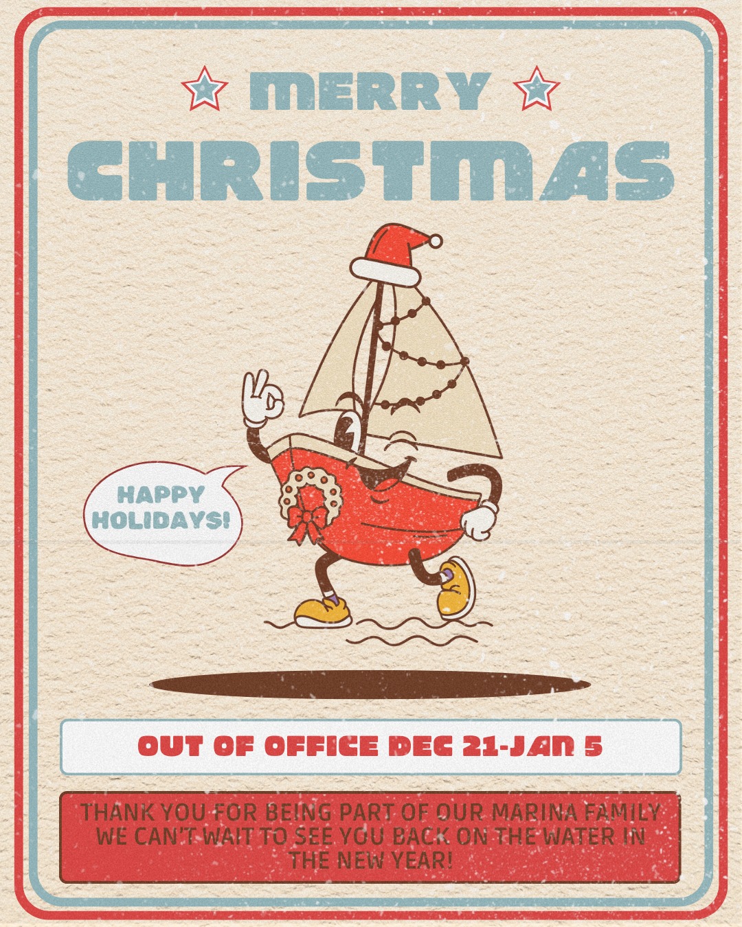 Merry Christmas from all of us at Clinton Marina! ⚓️
Wishing you a holiday filled with warmth, joy, and fun times with those who matter most. We'll be back on the water January 6th!