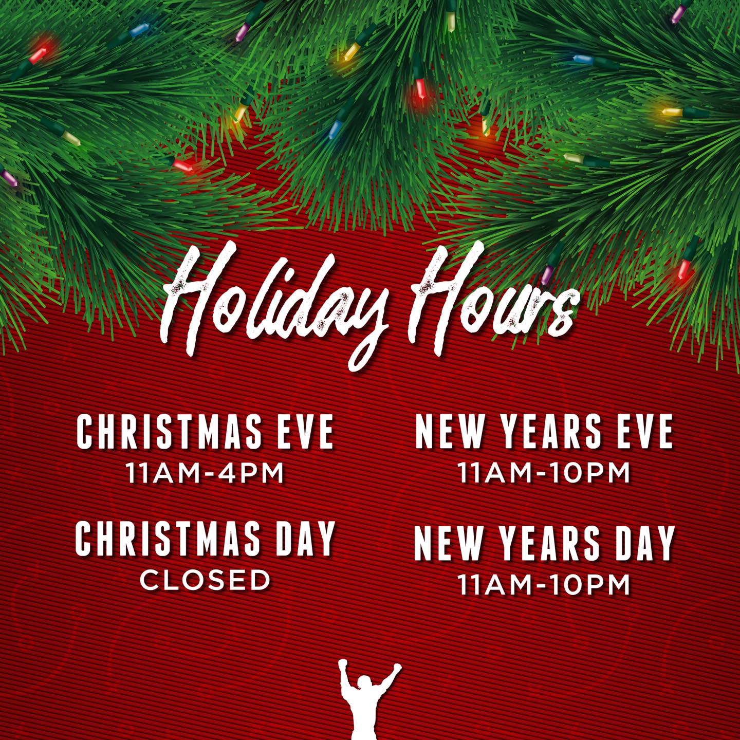 Happy Holidays! 🎄 See our upcoming Holiday Hours to make sure you get all the Gooey Fries, Gift Cards, Signature Sauces + more that you need 😎🎁