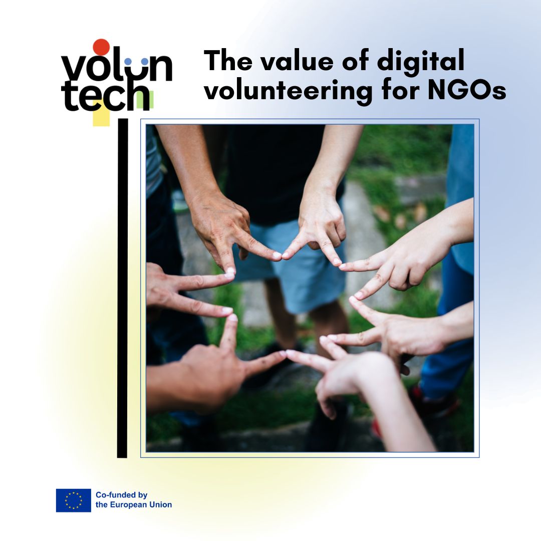 🤝💡 The value of digital volunteering for NGOs
Digital volunteering opens new ways for NGOs to collaborate, innovate, and expand their impact. By using digital tools, organisations can strengthen their communication, engage communities, and reach more people in an efficient and sustainable way.
Within volunTECH, we support NGOs in adapting to the digital environment by providing training and resources to improve volunteer management and community engagement.
👉 Discover how volunTECH supports NGOs and digital volunteering on our website: https://www.voluntechproject.eu/
#ngos #digitalvolunteering #socialinnovation #DigitalTransformation #ErasmusPlus