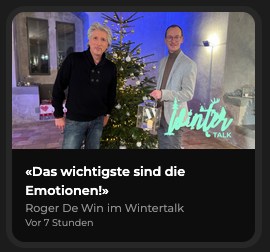 Verpasst? Roger De Win über seine neue TV-Show, womit ihn ein deutscher Musikstar mal beschenkte - und sein Bühnenjubiläum. Auf Tele Top, TOP now - oder hier nochmal gucken!
https://www.toponline.ch/.../das-wichtigste-sind.../2788389