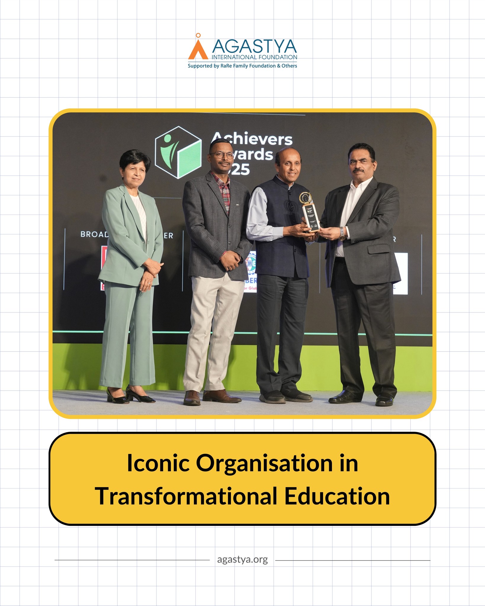 A proud moment for Agastya ✨
We’ve been recognised by Outlook Business as an “Iconic Organisation in Transformational Education,” a recognition of work rooted in creating a culture of learning that stays close to children and their natural curiosity.
This award reflects our vision: to build a new world of tinkerers, creators, innovators, and solution-seekers who are humane, anchored, and connected.
At the heart of the Agastya learning experience is a simple belief that every child carries an innate creative spirit. Through hands-on exploration, experimentation, discovery, and application, that curiosity finds its voice in classrooms and communities.
The award was received by Sai Chandrashekar Chandrasekhar, Executive Director – Operations, on behalf of the Agastya team.
#OutlookBusiness
#Spotlight
#AchieversAwards2025
#LeadersOfTomorrow
#BusinessLeadership
#CorporateIndia
#OutlookEvents
#AgastyaInternationalFoundation