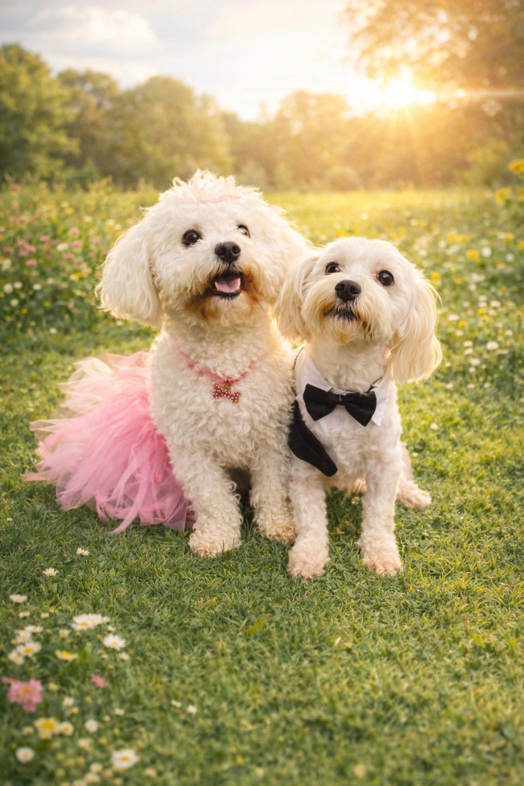 Gracias Lovely Tails Grooming Boutique por tener la ropita perfecta para el puppy reveal de mis bebés.