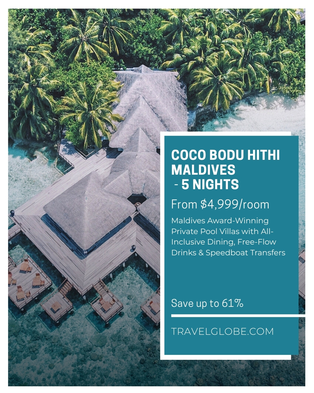 New Year Getaways, check out some of these incredible deals.
Escape to Paradise: Coco Bodu Hithi, Maldives
Feel your heart swell in the breathtaking beauty of the Maldives’ North Malé Atoll. Just 40 minutes by speedboat from Malé, Coco Bodu Hithi is a tropical haven where every five-star villa comes with a private pool, direct lagoon access, and all-inclusive dining with free-flow drinks.
Swim with manta rays, encounter hawksbill turtles, or explore the vibrant underwater world. Reconnect with yourself or a loved one with sunset cruises, sunrise yoga, indulgent spa treatments, or simply sinking your toes into pristine white sands.
5 Nights from $4,999/room
📩 Contact us today to plan your dream Maldivian escape!
#Maldives #CocoBoduHithi #LuxuryTravel #TropicalEscape #PrivatePoolVilla #TravelWithTravelglobe #RomanticGetaway #IslandLife #TravelDreams #Wanderlust #TravelMore #travelglobeagents #