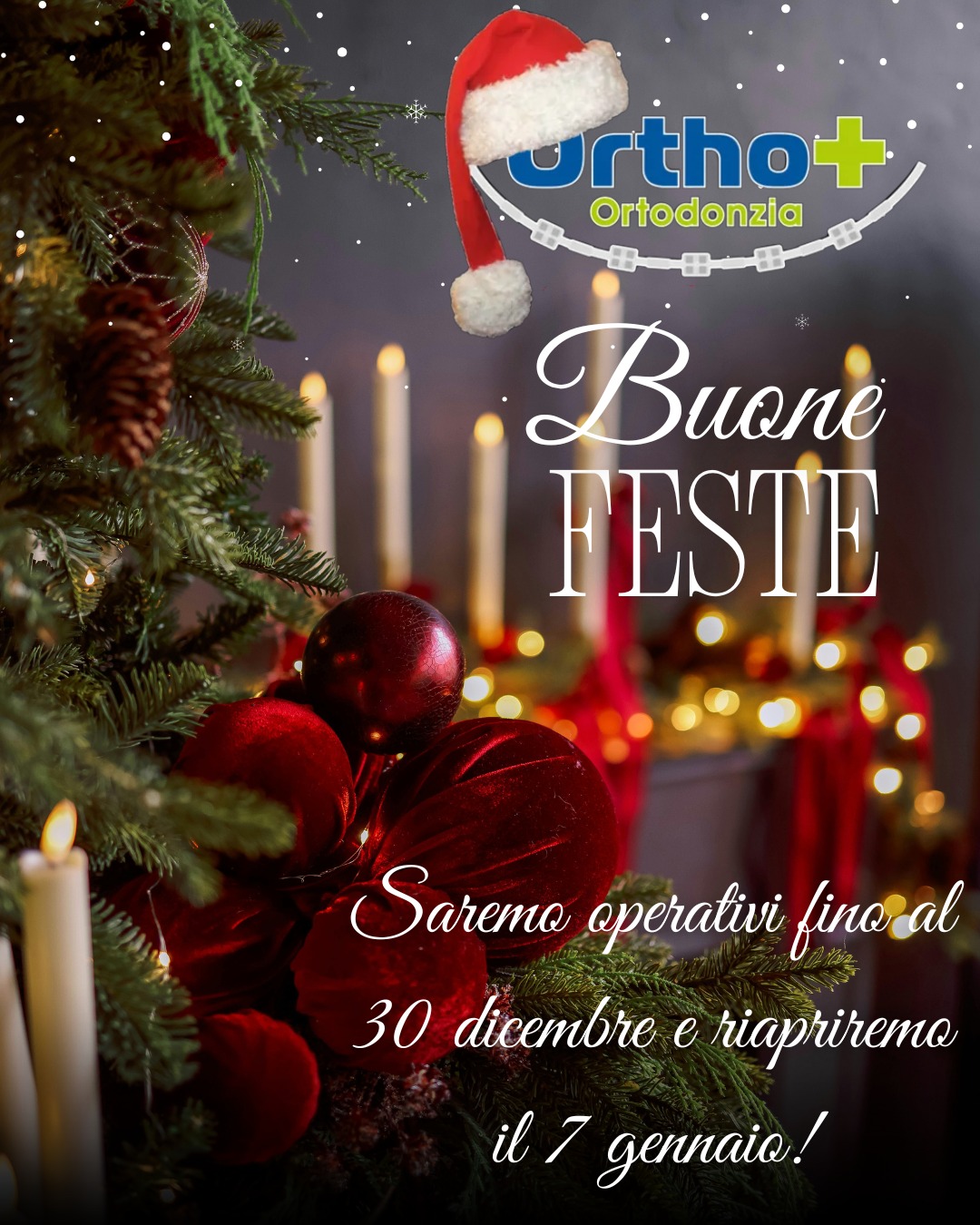 Che il Natale sia pieno di gioia, felicità e momenti preziosi condivisi con i vostri cari.
Tutto il team di OrthoPiù Vi augura Buone Feste!