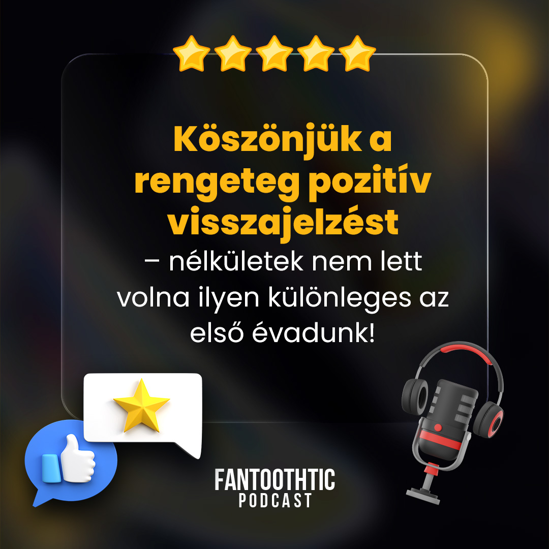 Köszönjük a rengeteg pozitív visszajelzést! 🎉
Nélkületek nem lett volna ilyen különleges az első évadunk. Ti tettétek igazán felejthetetlenné ezt az élményt, és alig várjuk, hogy még többet osszunk meg veletek! 🤗
📍 További infók és hallgatás: link a bioban.
#fantoothtic #podcast #fogaszat #edukacio #megelozes #egeszseg #egészség #orvos #fogorvosvalaszol #fogorvos #szakerto