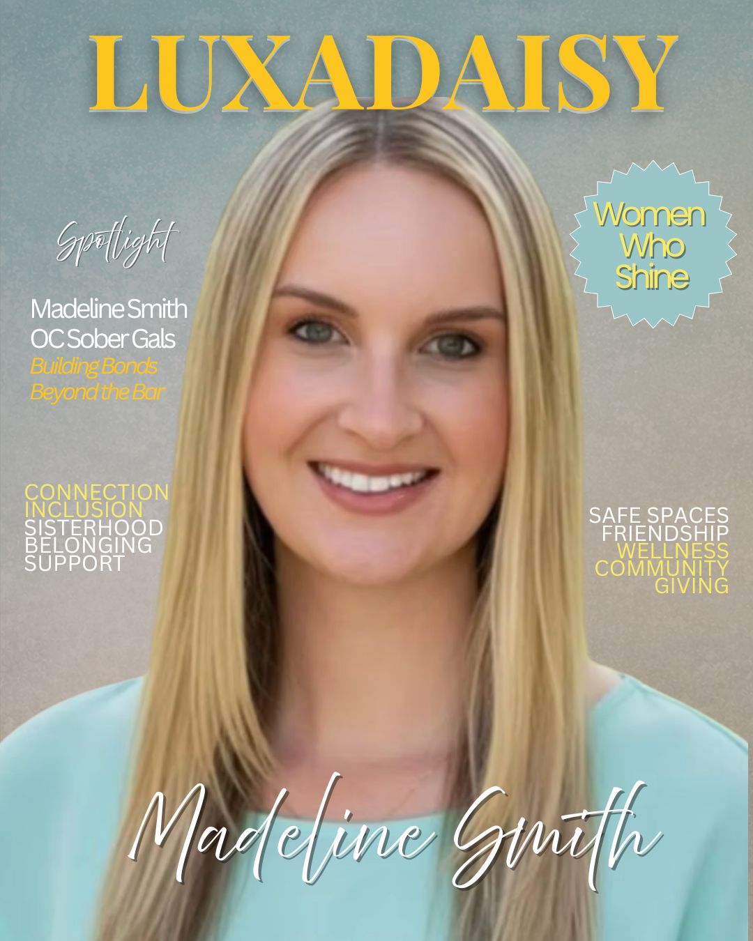 Happy 2026! Here’s to a year filled with women who shine. 🌼✨
This month, we’re featuring Madeline Smith, founder of OC Sober Gals, a nonprofit creating alcohol-free spaces for meaningful connection, friendship, and wellness across Orange County.
Their motto says it all: “Building Bonds Beyond the Bar.”
👉 Read Madeline’s full Women Who Shine feature on LuxaDaisy.com (link in bio).
#LuxaDaisy #WomenWhoShine #OCSoberGals #OrangeCounty #WomenSupportingWomen #Community #Wellness #SoberCurious #Nonprofit #AlcoholFreeEvents