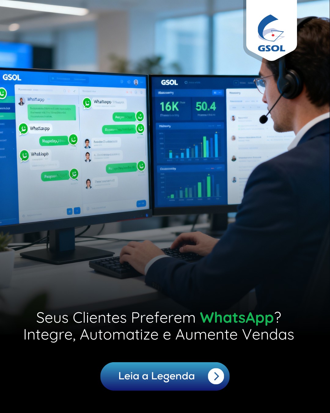 💬 Seus Clientes Preferem WhatsApp? Integre, Automatize e Aumente Vendas em 90% 🚀
Seus clientes enviam mensagens no WhatsApp. Você responde horas depois via email. Eles desistem e vão para concorrência. Você perde vendas. 😤
A realidade é que 75% dos clientes preferem WhatsApp para contato. Mas 80% das empresas ainda não integram WhatsApp ao atendimento. Resultado? Mensagens perdidas, clientes insatisfeitos, vendas não fechadas. Mas existe solução. WhatsApp Corporativo com Integrações e Automação revoluciona atendimento. Respostas automáticas, integração com CRM, histórico de conversas, sugestões de respostas com IA. Empresas com WhatsApp integrado aumentam vendas em 90%, reduzem tempo de resposta em 95% e economizam `R$ 450 mil` por ano. Seus concorrentes já estão no WhatsApp. 💰
A GSOL oferece WhatsApp corporativo completo com integrações, automação inteligente, suporte 24/7 e implementação rápida. Atenda seus clientes onde eles estão. Seu negócio merece estar no WhatsApp. 💪
Clique no link da bio e saiba mais: @gsol.solutions
📞 (21) 3232-7000
📧 comercial@gsol.com.br
#WhatsAppCorporativo #AtendimentoAoCliente #Automação #IntegracãoDeCanais #GSOL #TransformaçãoDigital #SoluçõesEmTI #AumentoDeVendas #Comunicação #Produtividade #MarketingDigital #TecnologiaDeAtendimento #InovaçãoTecnológica #SucessoEmpresarial #ClienteSatisfeito