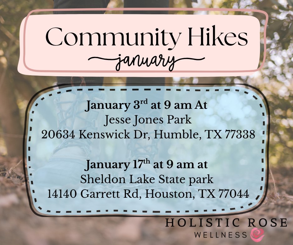 Looking ahead to January, if you’re wanting to kick-start your wellness goals, we’re hosting two Community Hikes—one on January 3rd and another on January 17th. These hikes are a simple, supportive way to get moving, enjoy the outdoors, and build consistency as we head into the new year. Go ahead and pencil them in now—we’d love to have you join us!