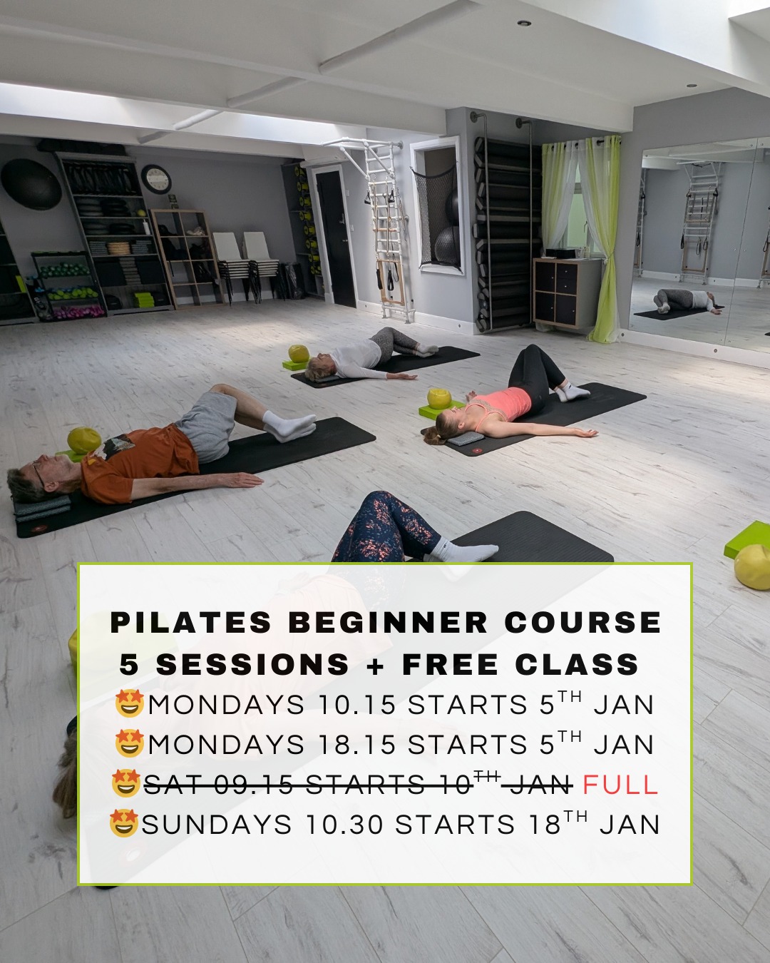 👀Just 24 hours left to use discount code EARLYBIRD2025 for £12 off!!!
❤WOMEN & MEN PILATES MAT BEGINNERS❤
🥳5 Week Beginner Courses + FREE class
🤩Mondays 10.15 starts 5th Jan
🤩Mondays 18.15 starts 5th Jan
🤩Saturdays at 09.15 starts 10th Jan FULL
🤩Sundays 10.30 starts 18th Jan
Book via our website.
#pilatesnearme #backpaintreatment #smallgrouppilates #pilatesmatwork #beginnerpilates #upminsterdads #beginnerpilatesmat #pilatesformen