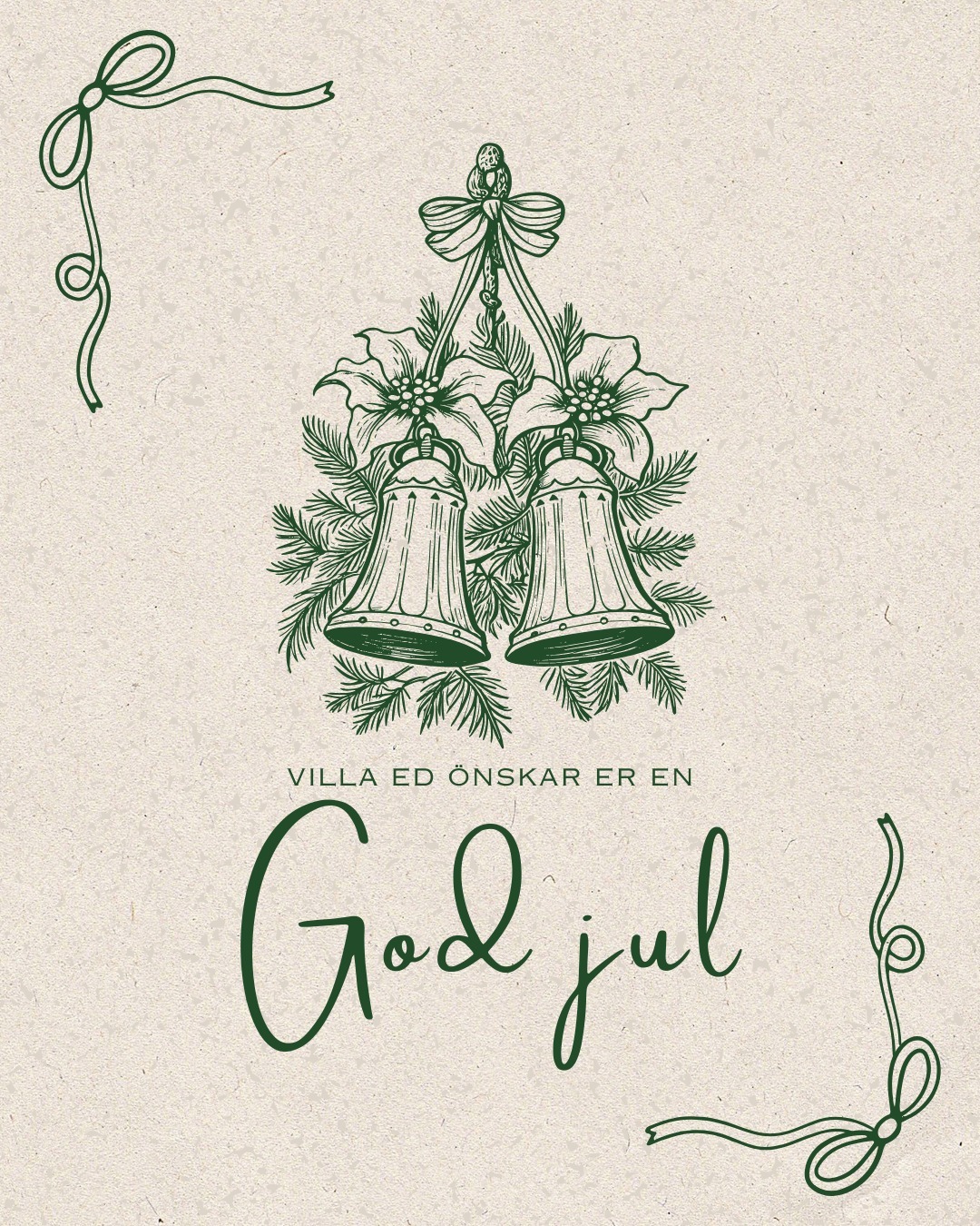 God jul från oss på Villa Ed 🎄✨ Vi är så tacksamma för er som besöker, stöttar och delar villan med oss ❤️