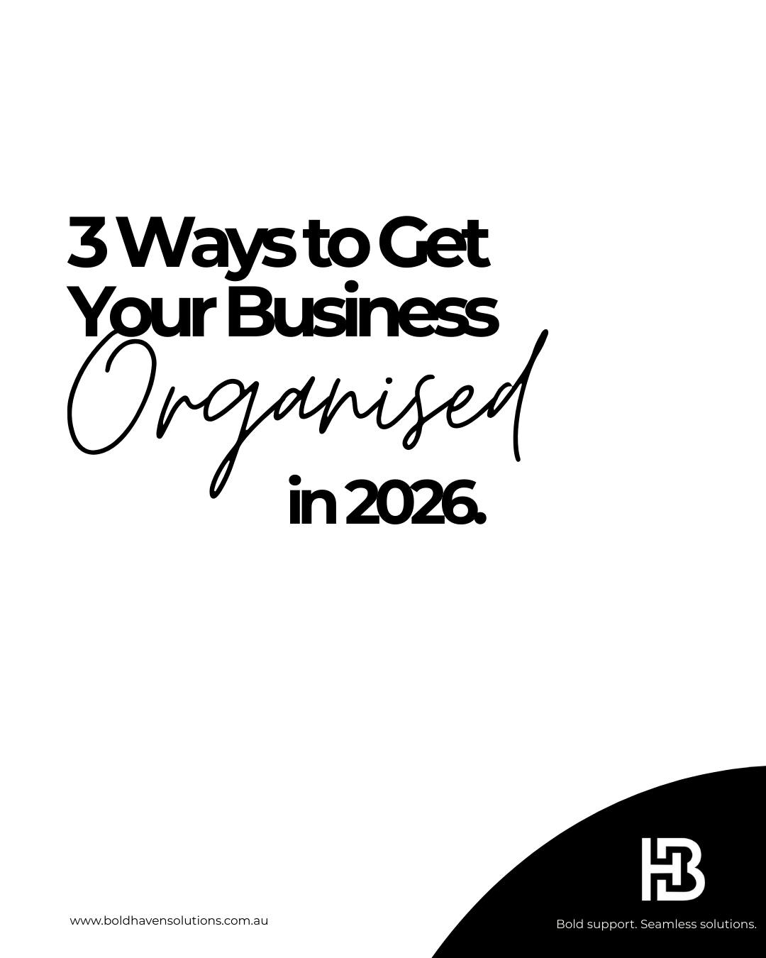 Ready to start 2026 with a bang? 🚀
We’ve put together 3 simple ways to get your business organised for the year ahead…
Swipe through to see how you can start the year on top! 👀
#2026Planning #GetOrganised #StartStrong #adelaide #australia #boldhavensolutions