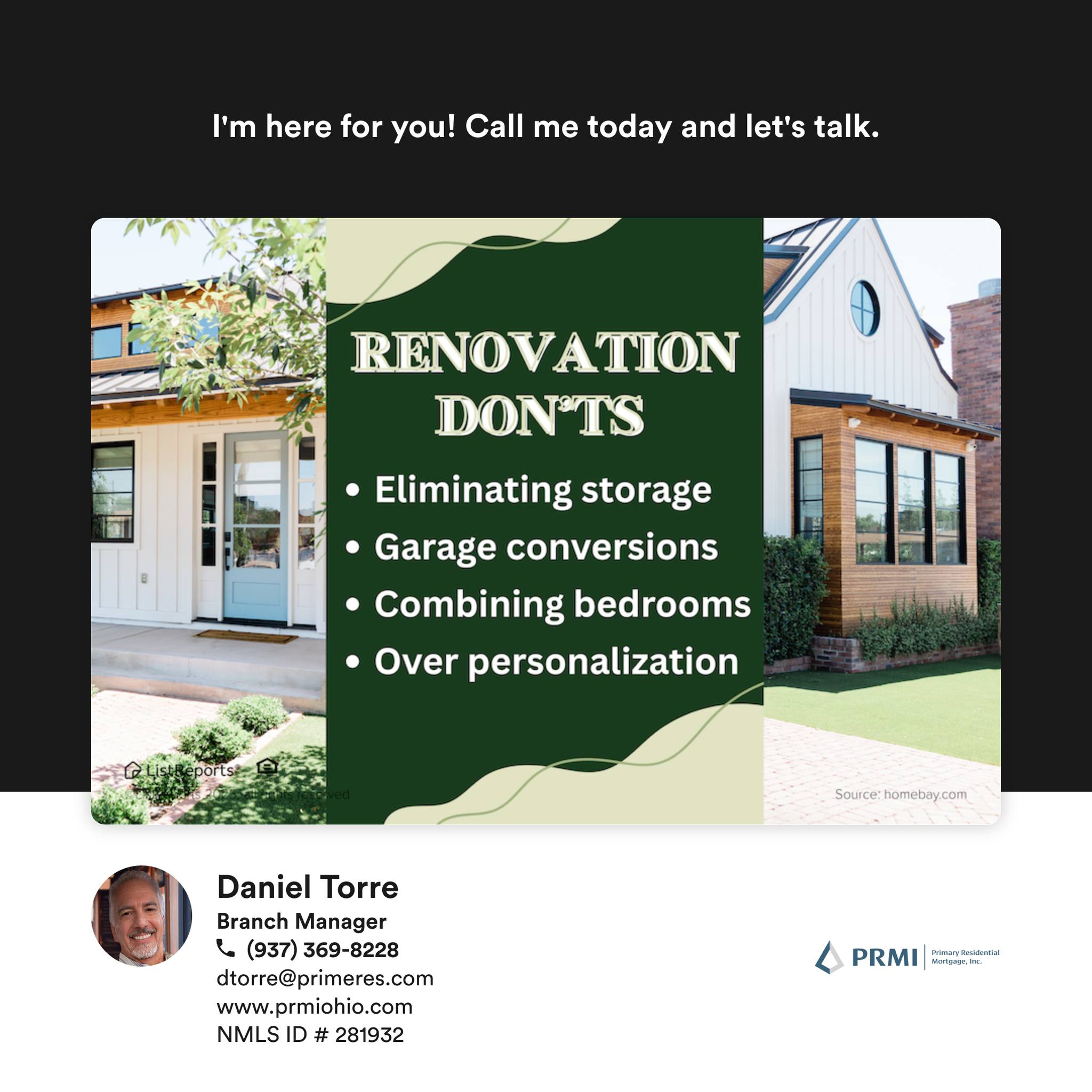 Thinking about renovating? 🛠️ It’s smart to pause and consider how certain projects could impact your home’s value and future options. Some changes can make financing, appraisals, or resale more challenging than homeowners expect. I’m always happy to talk through renovation plans and how they might affect your long-term goals. Have questions before you start knocking down walls? Let’s connect and plan it out together! #thehelpfulLO #home #house #listreports #homeowner #homereno #lo121725 #hometips #realestate #investment #mortgage #loanofficer #dreamhome
