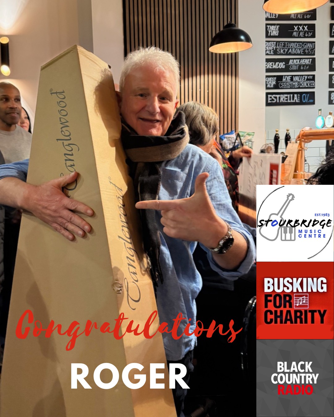 Congratulations Roger on winning a fab @Tanglewood Guitars Crossroads, in the latest GREAT GUITAR GIVEAWAY for @Busking For Charity
More news on the next Great Guitar Giveaway coming soon...
#BlackCountryRadio #buskingforcharity #greatguitargiveaway #blackcountry #guitarcompetition #blackcountryextra #stourbirdgemusiccentre #tanglewoodGuitars #stourbridge