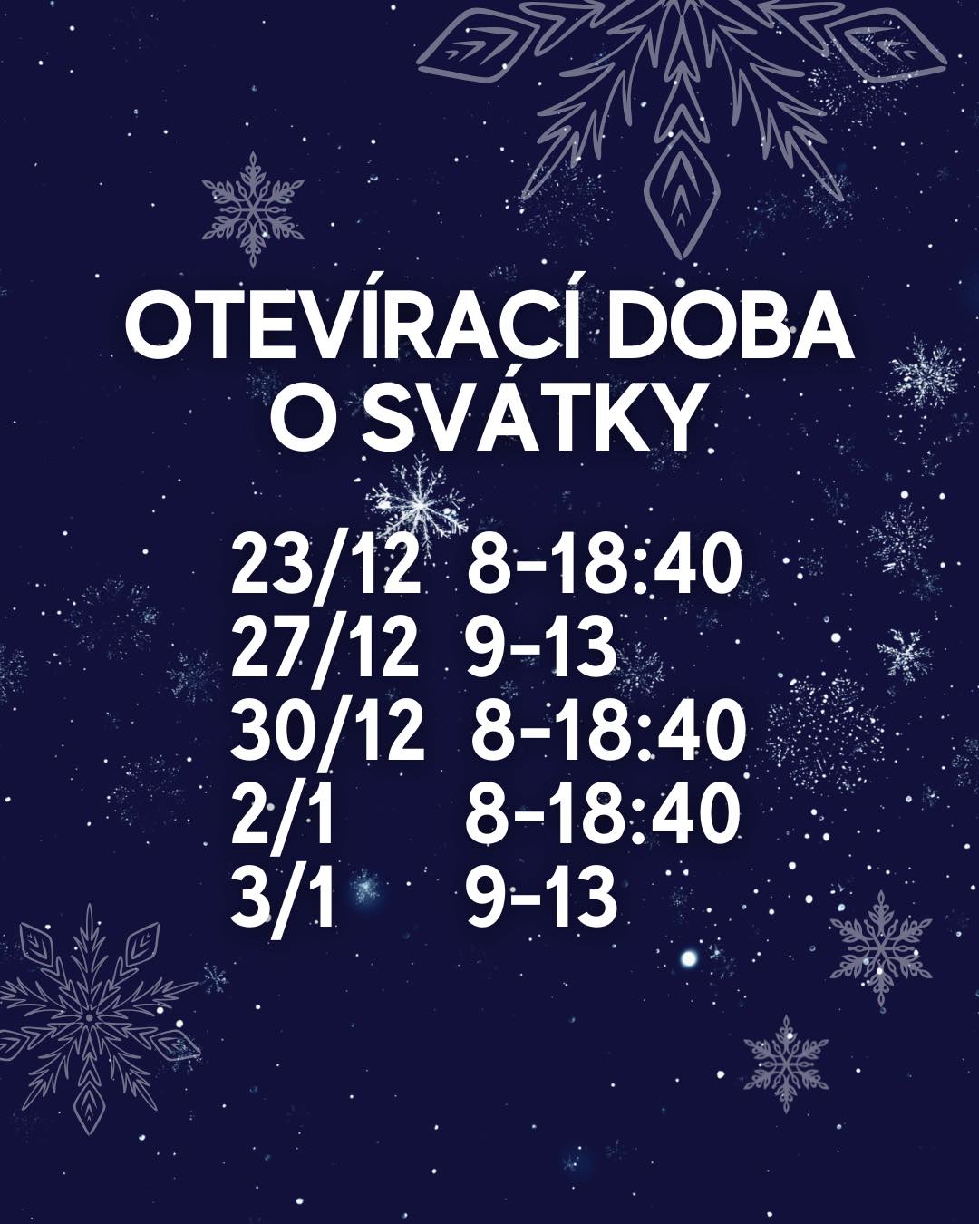 Milí klienti,
sváteční režim je tady 🤍🎄 V následujících dnech proto i my fungujeme ve vánočním rytmu, studio ale nezůstává zavřené ✨
Těšíme se na všechny, kteří si během svátků udělají čas sami na sebe a dorazí za námi na EMS ⚡️ trénink.
A pokud se k nám letos už nechystáte, tak bychom vám chtěli popřát krásné Vánoce, klid, pohodu a dostatek času na to, co máte rádi a co vás naplňuje ✨ a budeme se těšit na všechna setkání v roce 2026 ✨
#EMStrenink #emstraining #emstudio #emsstudiobrno #cvicenibrno #cviceniprozeny #osobnitrenerbrno #tipybrno #bolestzad #zdravetelo #zdravételo #zdraveteloakrásnapostava