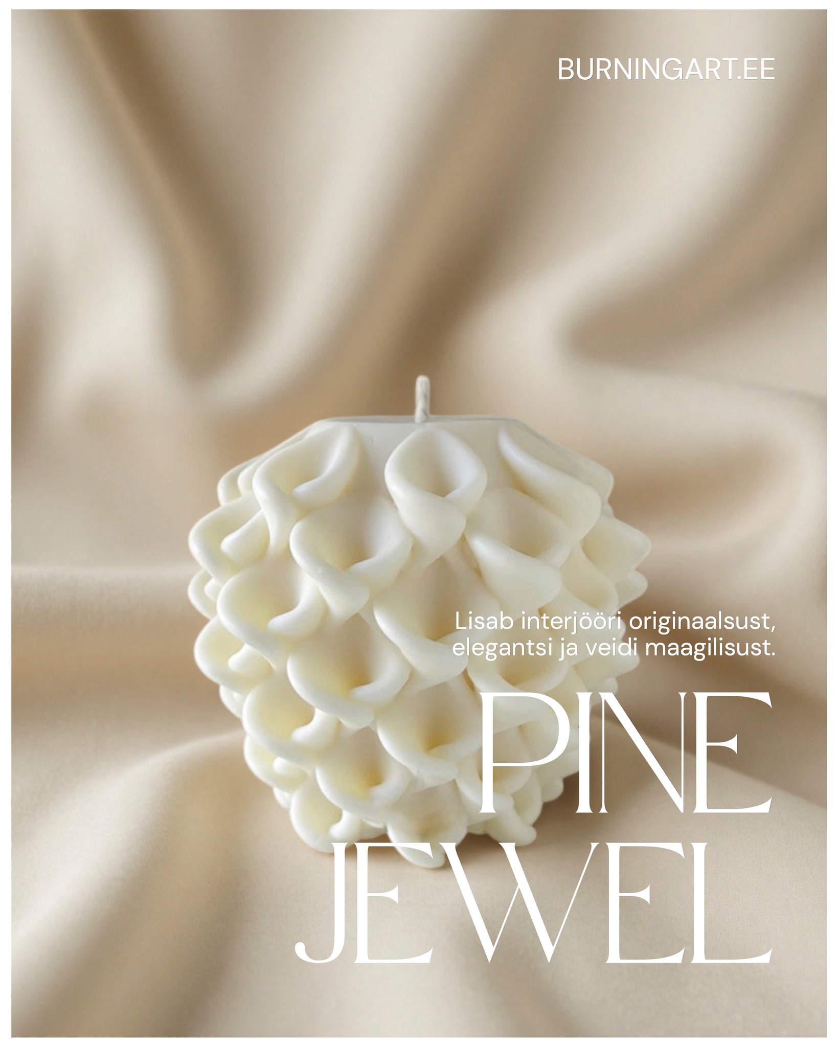 ✨ Tutvustame Pine Jewel küünalt ✨
Pine Jewel on elegantne küünal, mis on inspireeritud kuusekoorest ja männikoorest, kuid tõlgendatud skulptuurse ja rafineeritud vormiga. Selle peened jooned ja harmooniline kuju loovad ruumis luksusliku ja hubase meeleolu. 🕯️🌲
• elegantne kuju, inspireeritud männikoorest
• naturaalne kookos- ja mesilasvaha
• käsitsi valmistatud
• sobib ideaalselt kingituseks või kodu kaunistamiseks
• loob sooja ja rahuliku atmosfääri
Pine Jewel küünal on loodud neile, kes hindavad peenust, loodusest inspireeritud disaini ja hubast valgust.
Kas Sinu kodus võiks särada üks väike looduslik ehe? 🤍🕯️✨
🎁 burningart.ee
-
✨ Представляем свечу Pine Jewel ✨
Pine Jewel это элегантная свеча, вдохновлённая шишкой, но выполненная в скульптурной и утончённой форме. Её тонкие линии и гармоничная форма создают в пространстве роскошную и уютную атмосферу. 🕯️🌲
• элегантная форма, вдохновлённая шишкой
• натуральный кокосовый и пчелиный воск
• ручная работа
• идеально подходит в подарок или для украшения дома
• создаёт тёплую и спокойную атмосферу
Свеча Pine Jewel создана для тех, кто ценит изысканность, дизайн, вдохновлённый природой, и уютный свет.
Хотите, чтобы в вашем доме засиял маленький природный «драгоценный камень»? 🤍🕯️✨
🎁 burningart.ee
#kodukujundus #sisustusideed #kodu #hubasus #küünlakunst #küünlavalgus #eestikäsitöö #disainküünlad #sisustus #kingiidee #burningartestonia #handmadecandles #candles #handmade #handmadeestonia #käsitöö #käsitööküünlad #estonia #burningart #kingitus #küünal #kodusisustus