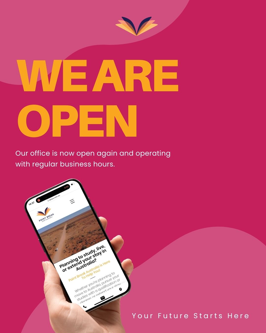 We’re back!
Our office is now open again and back to regular business hours. Come say hi 👋