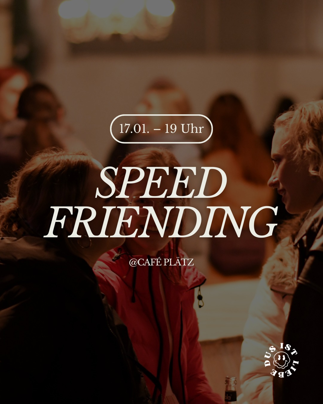 Unser beliebtes Speed Friending für Düsseldorfer Mädsche geht in die nächste Runde!
Am 17. Januar machen wir's uns im @cafeplaetz wieder gemütlich und du lernst in cozy Atmosphäre viele neue Frauen kennen, rotierst durch verschiedene Runden, führst Deeptalk & Lachflash-Gespräche und kommst easy aus deiner Bubble. Getränke & Snacks sind inklusive und Herzmomente sowieso wie immer! 🥰
Alle Infos & Tickets findest du wie immer über den Link in unserer Bio oder unter dusistliebe.de/events 💌✨ Wir freuen uns auf dich!
#neueleutekennenlernen #speedfriending #neuefreundinnenfinden #socialevents #wasgehtindüsseldorf