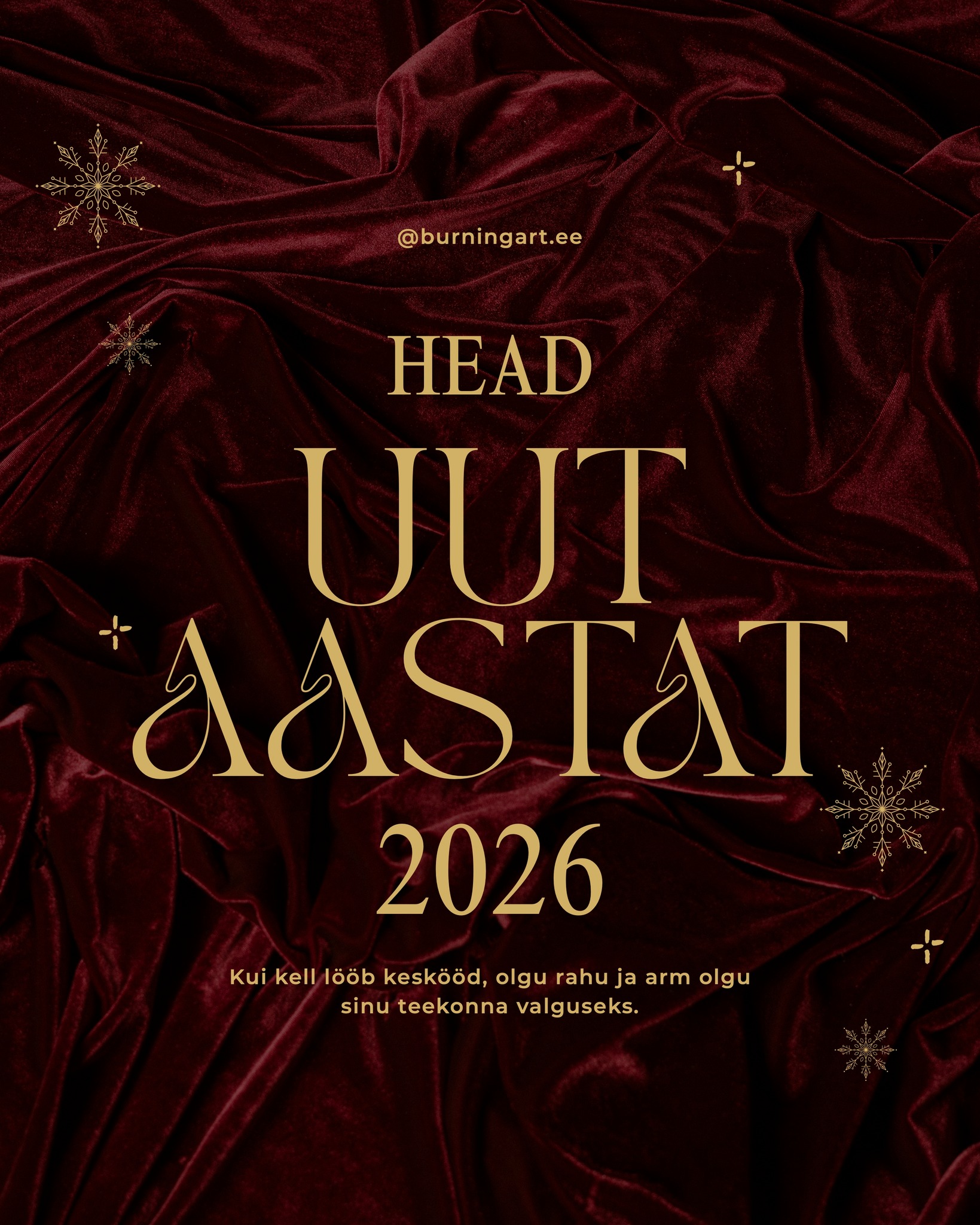 ✨ Head uut aastat soovib Burning Art! ✨
Uus aasta toob endaga uued võimalused, unistused ja hetked, mis ootavad avastamist. Olgu 2026 täis soojust, valgust ja rahu sinu kodus ja südames 🕯️🤍
Täname, et olite koos meiega möödunud aastal – teie tugi ja armastus käsitöö vastu teeb meie teekonna eriliseks.
✨ Laskem uuel aastal särada valgusel, loovusel ja väikestel rõõmudel!
Head uut aastat! 🎆🎇
🎁 burningart.ee
-
✨ С Новым годом от Burning Art! ✨
Новый год приносит с собой новые возможности, мечты и моменты, которые ждут своего открытия. Пусть 2026 год будет наполнен теплом, светом и спокойствием в вашем доме и сердце 🕯️🤍
Спасибо, что были с нами в уходящем году - ваша поддержка и любовь к ручной работе делают наш путь особенным.
✨ Пусть в новом году свет, креатив и маленькие радости сияют ярко!
С Новым годом! 🎆🎇
🎁 burningart.ee
#headuutaastat #2026 #kodukujundus #sisustusideed #kodu #hubasus #küünlakunst #küünlavalgus #eestikäsitöö #disainküünlad #sisustus #kingiidee #burningartestonia #handmadecandles #candles #handmade #handmadeestonia #käsitöö #käsitööküünlad #estonia #burningart #kingitus #küünal #kodusisustus