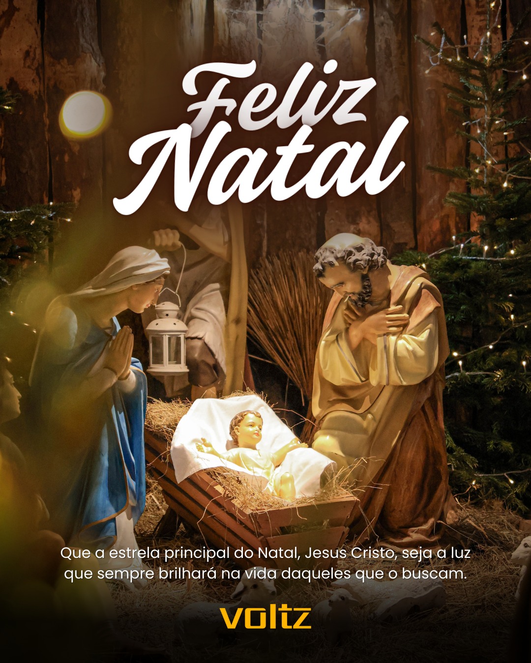 No silêncio do presépio, nasce a maior mensagem do Natal.
Não é sobre presentes, luzes ou pressa.
É sobre a estrela principal que ilumina caminhos, corações e escolhas: Jesus Cristo.
Que essa luz não brilhe apenas nesta data, mas acompanhe cada passo de quem O busca com fé.
Que traga paz onde há inquietação, esperança onde há espera e amor onde ele faz falta.
O Natal nos lembra do essencial: simplicidade, cuidado com o próximo e propósito.
Quando a luz é verdadeira, ela nunca se apaga.
Que essa estrela continue guiando sua vida hoje e sempre.
Um Natal de fé, luz e renovação.
