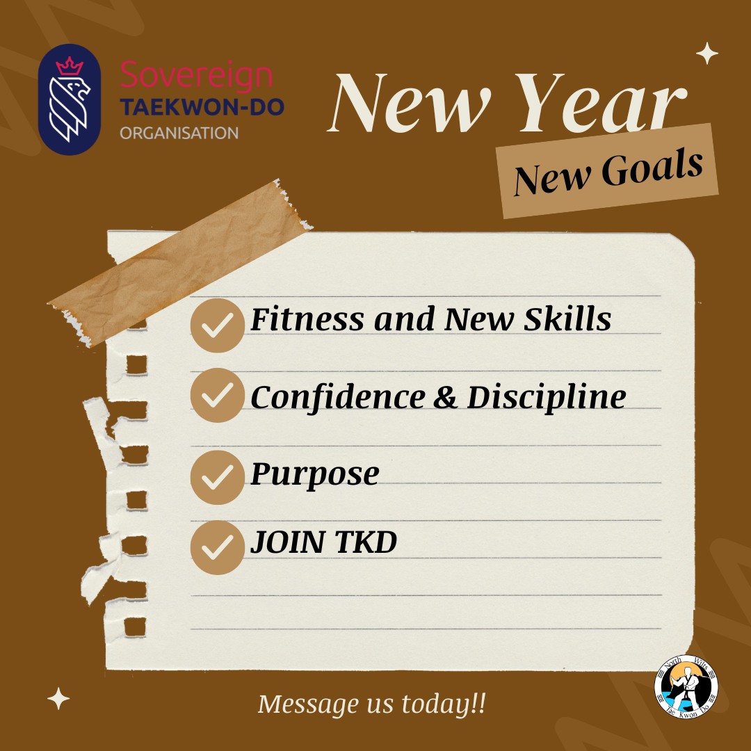 ✨ Day 8 of our 12 Days of Christmas!
Happy New Year! 🎉
Today is the perfect time to set new goals and try something new.
Taekwondo helps you build:
💪 Fitness
🥋 Skill
🧠 Confidence
🔥 Discipline
🎯 Purpose
Start 2026 with us!
New starters train FREE all January
Then train from Feb–Easter for just £79, including a FREE dobok.
Current students: introduce a friend who stays 3 months → earn a FREE month.
Begin the year the right way — message us to join!
#SovereignTaekwondo #HappyNewYear #Kickstart2026 #NewYearNewGoals #MartialArtsJourney #NewStartersWelcome #TaekwondoFamily #GoalSetting2026