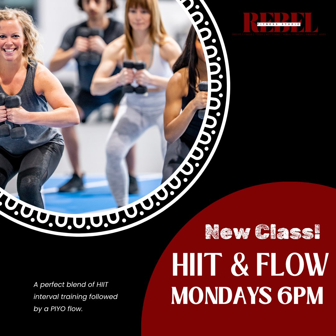 🚨 New Class Alert! 🚨
Starting tomorrow at 6 PM, we’re bringing something fresh to your Mondays:
HIIT & FLOW!
If you love the calorie-burning benefits of HIIT but crave the low-impact stretch of a flow workout, this class is for YOU.
✅ 20 minutes of HIIT for strength and endurance
✅ 20 minutes of PiYo Flow for flexibility and recovery
➡️ A total-body workout you’ll absolutely love!
Reserve your spot and kick off your week strong! 💪✨
#rebelfitstudio #rebelsalwaysrise #avonin #plainfieldindiana #brownsburgindiana #hendrickscountyindiana #danvillein #cardioworkout #shoplocal #smallbusiness #HendricksCountyIN #iamworthit #brownsburgin #ShopSmall #lovethebodyyourein #strongisthenewpretty #danvilleindiana #plainfieldmoms #groupfitness #selfcare #mindandbody #hendrickscountyin #mytribe