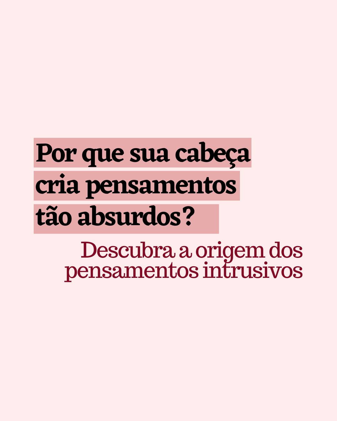 “Por que minha cabeça pensa umas coisas tão absurdas às vezes?”
Se você já se perguntou isso, calma: você não está sozinha. E também não está perdendo o controle.
Esses pensamentos que surgem do nada, geralmente negativos, desconfortáveis ou até vergonhosos, têm nome: pensamentos intrusivos.
E acredite, eles são mais comuns do que você imagina.
Como psicóloga, escuto isso com frequência no consultório: “Parece que minha cabeça cria cenas que eu nunca faria, mas elas me assustam.”
🔬 A neurociência explica:
Quando estamos ansiosas, o cérebro entra em modo de hiper alerta.
O córtex pré-frontal (área ligada à antecipação de riscos) fica super ativado e, em vez de te proteger, ele começa a inventar cenários catastróficos para se “preparar para o pior”. Mesmo que esse pior nunca aconteça.
Mas existe um caminho pra não ser refém disso e aqui vão 3 passos baseados em práticas que usamos na psicologia e nas neurociências:
✅ 1. Reconheça, sem brigar
Diga pra si mesma: “isso é só um pensamento intrusivo, não um fato.” Perceber já tira o poder que ele tem.
✅ 2. Volte para o corpo
Respiração profunda, contato com o ambiente, uma pausa. Isso ajuda a ativar o sistema de segurança do seu corpo e “desligar” o alerta.
✅ 3. Redirecione o foco
Escreva o que sentiu, tome um banho, faça algo simples. Pensamento sem atenção, perde força.
✨ Você não é o que pensa.
E sim, é possível viver com mais leveza, sem medo da própria mente.
Se quiser entender melhor o que sua ansiedade tenta te dizer, a terapia pode te ajudar muito nisso.
Escreva TERAPIA aqui que te passo mais informações!
Você merece entender sua mente com mais gentileza.
#psicoterapia #pensamentosintrusivos #saúdemental #autoconhecimento #terapiacognitivocomportamental #pensamentoacelerado #culpaporpensar