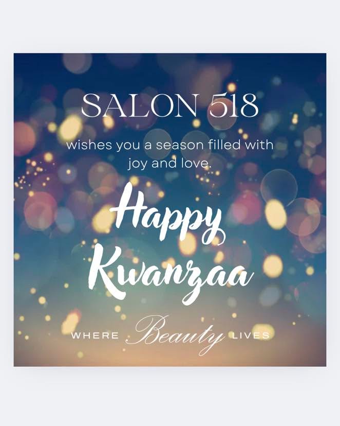 Happy Kwanzaa from Salon 518. Wishing all a beautiful holiday season. #millburnsalon #millburnshorthills #shorthillsmallnj #shorthillsnjmoms #shorthillsnj✔️ #millburnmoms #kerastasesalon #kerastasepartner #GlossAbsoluPerfume