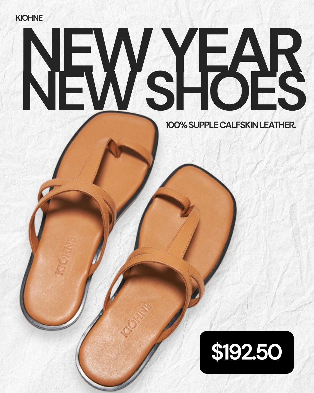 New year, new shoes, and a new standard of style. Refined lines. Supple calfskin. All day comfort.
LEON by Kiohne.
#Kiohne #LEONSandals #LuxuryFootwear #QuietLuxury #SandalSeason