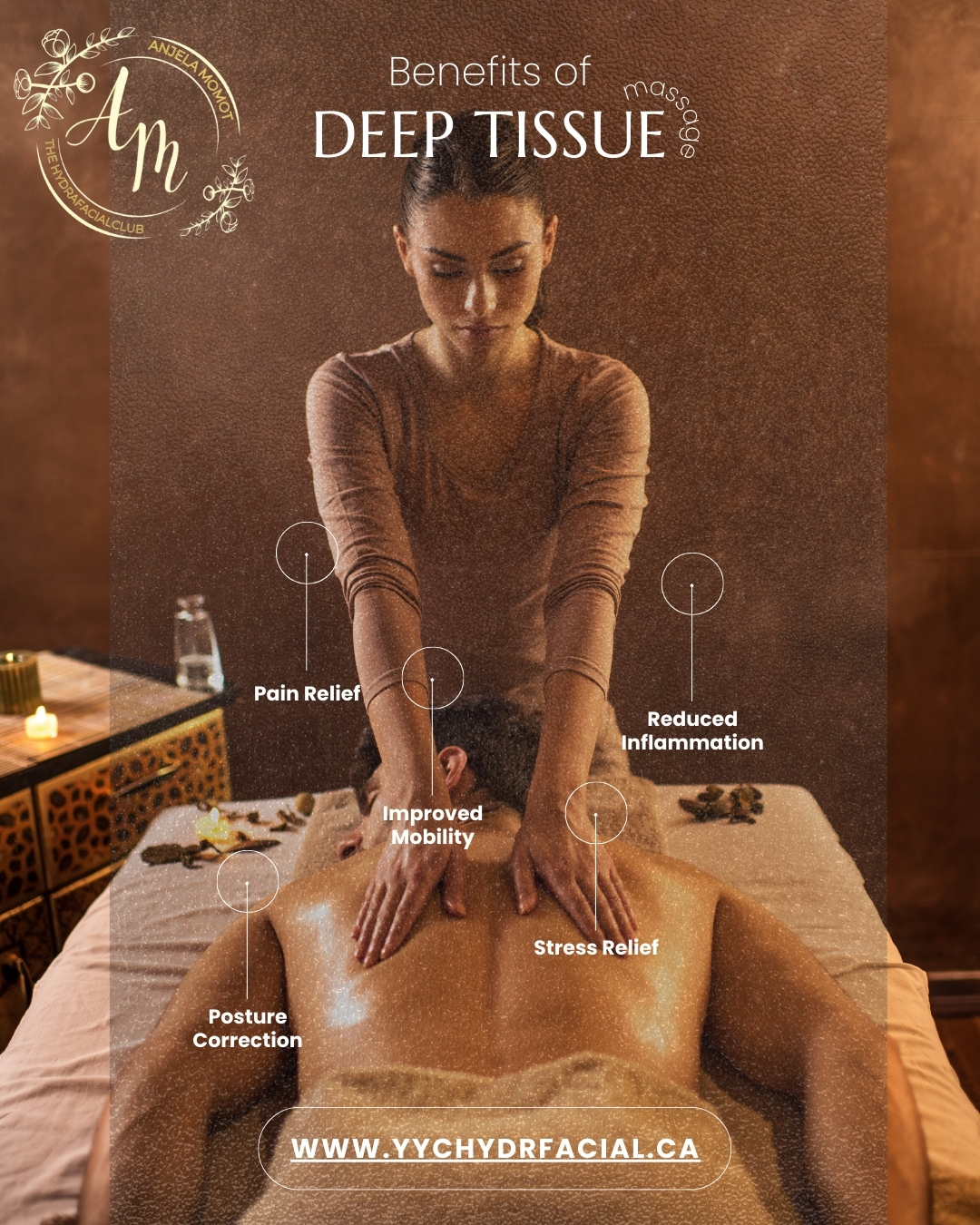 Discover the Benefits of Deep Tissue Massage
Deep Tissue Massage is designed to target deeper layers of muscles and connective tissue, helping your body recover, relax, and perform at its best. Some of the key benefits include:
• Reduces chronic pain and muscle tension
• Improves blood circulation
• Supports injury recovery and rehabilitation
• Increases mobility and flexibility
• Relieves stress and promotes overall wellness
Book your session to experience the benefits of professional care.
✔ Registered Massage Therapy (RMT)
✔ Insurance receipts provided
Book your appointment
368-995-9585
www,yychydrafacial.ca
#CalgaryMassage#DeepTissueMassage
#RMT#RegisteredMassageTherapist#MassageTherapy
#TherapeuticMassage#PainReliefMassage#YYCMassage#CalgaryWellness#YYCHealth