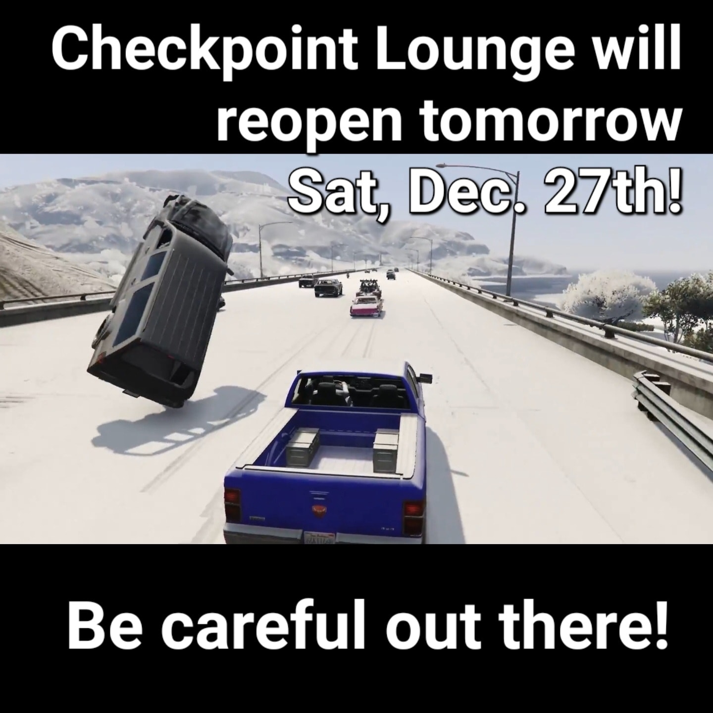 Things are getting icy out there, so we are closing today.
Weather permitting, we will be open Saturday 10-8 and Sunday 11-6
See you this weekend!