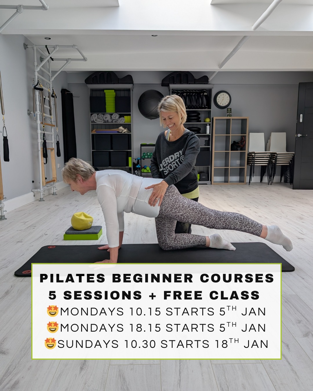 Our 5 week Beginner Matwork short courses start 5th January and there are a few spaces left!
#pilatesmatwork #gentlepilates #corestability #pilatesforbackpain #spinalmobility #beginnerpilates #pilatesformen #beginnerpilatesmat