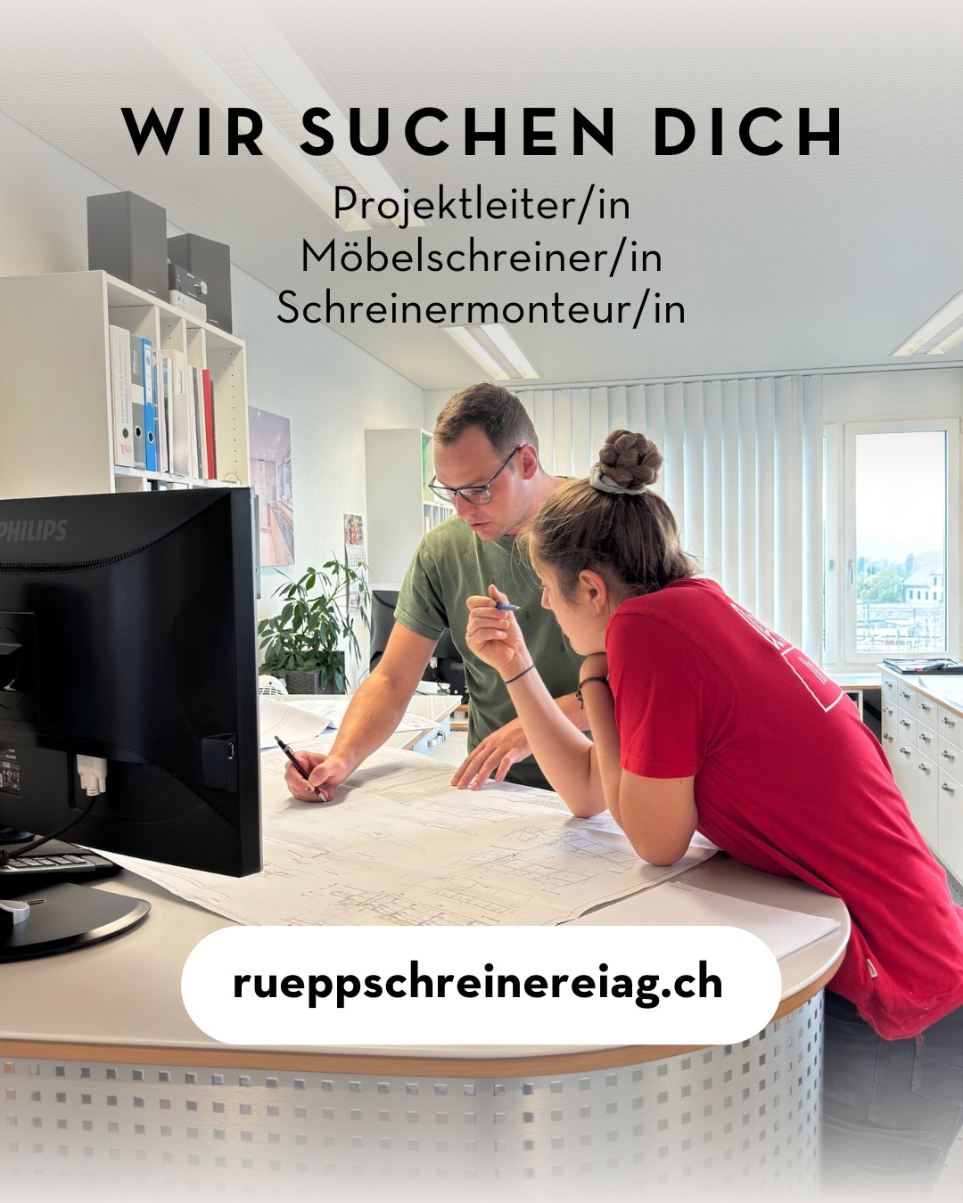 🔎 Wir suchen Verstärkung. 🔍 Arbeitest du gerne im Team, planst sauber und setzt Projekte mit Sorgfalt um? Dann freuen wir uns, dich kennenzulernen. 😊