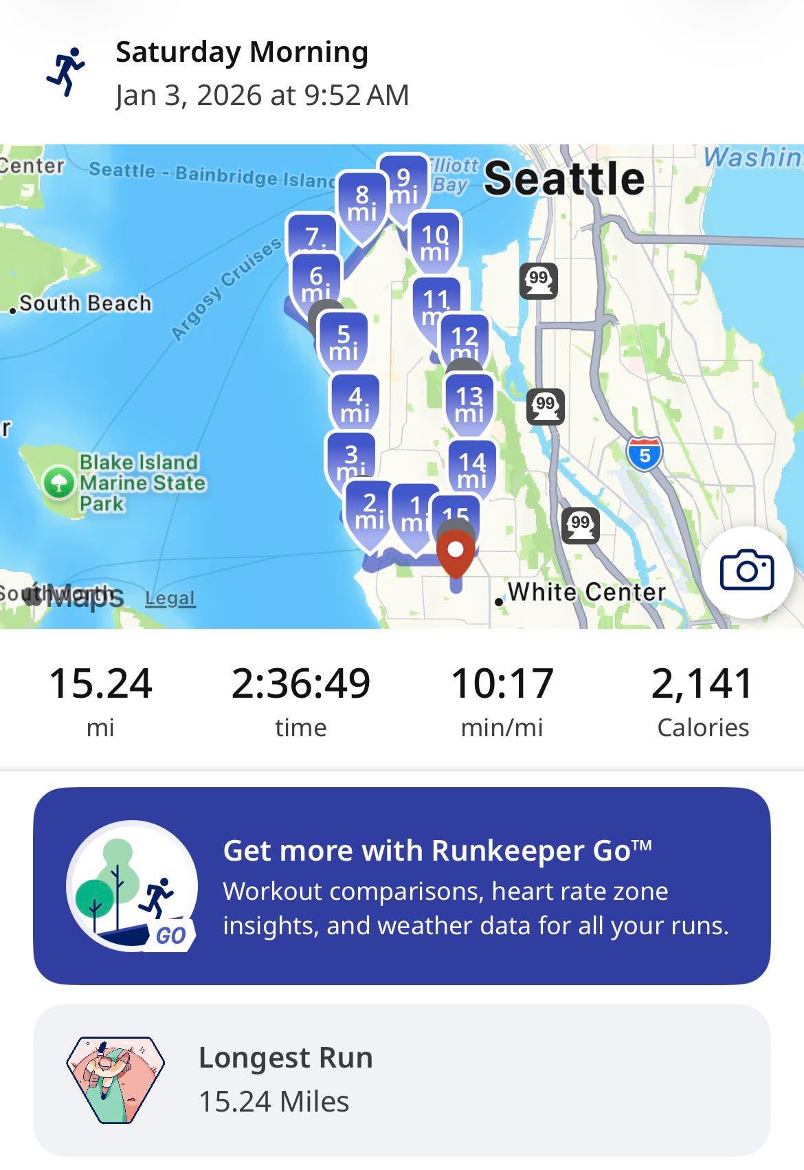 Ran over 15 miles this morning. A personal record. And not a police officer in sight. #recovery #running