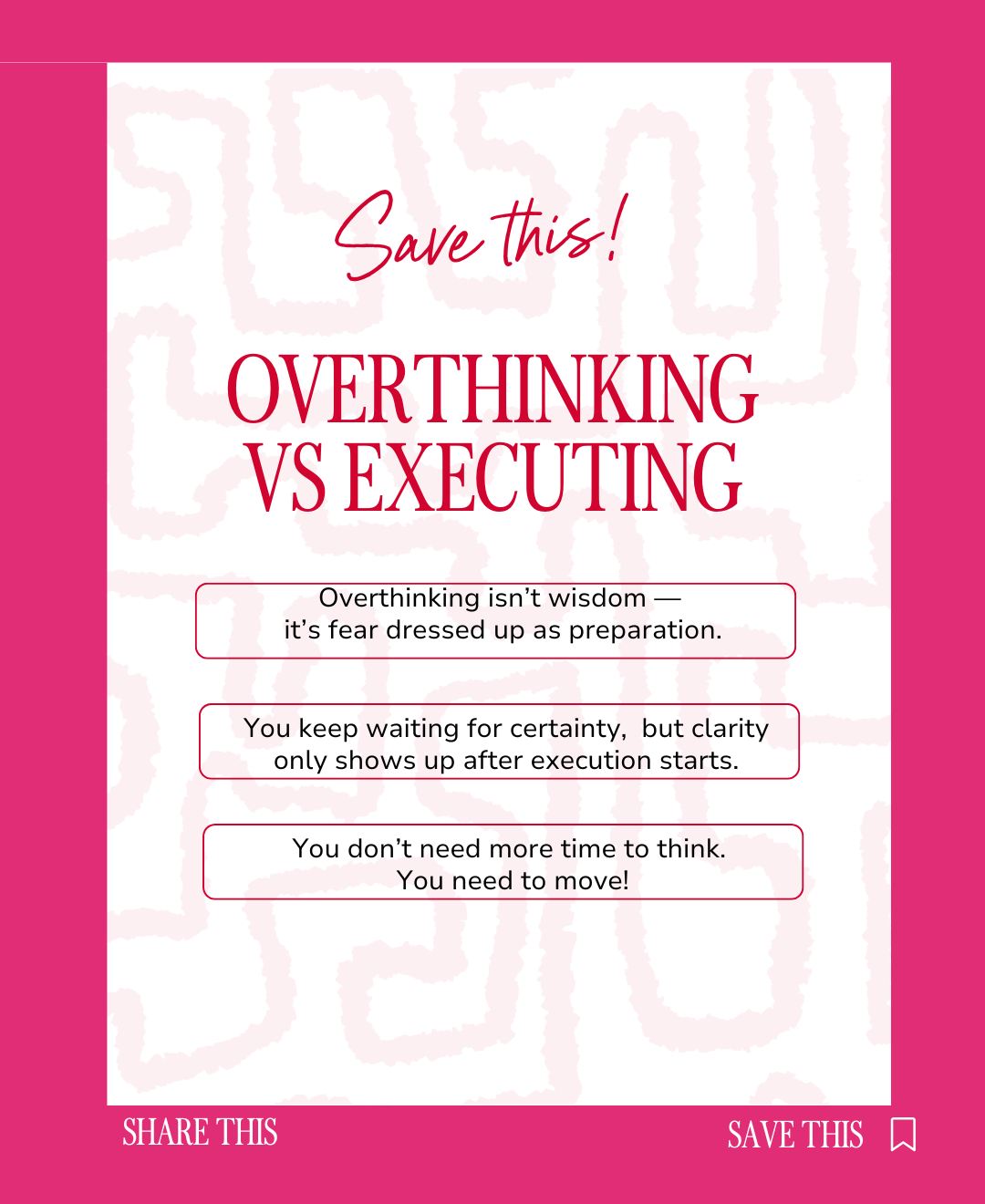 You don’t need more time to think. You need to move.
Overthinking isn’t wisdom — it’s fear dressed up as preparation.
You keep waiting for certainty, but clarity only shows up after execution starts.
Fire Circle is for women who are ready to build while it’s messy instead of waiting for perfect.
👉 Comment PURPOSE if you’re done stalling.