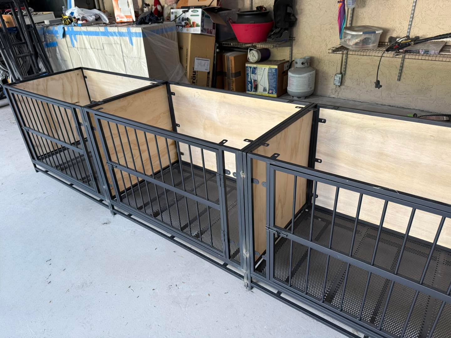 Part of a dog’s basic biological needs in my opinion is to have a safe space (such as a crate) where they CANNOT see the other dogs when they are inside of it. Dogs will know that the other dogs are present in their crates in the room - but they don’t need to see them.
I don’t recommend having visuals between dogs because you never know when someone is staring or bullying another. Or when one feels uncomfortable or defensive when the others can see them confined.
We all should be able to rest (and eat) in peace without anyone else eye balling us.
These multi crate setups, pictured, are great, except for the fact that they often come with visibility between the dogs. So one of my clients had her carpenters reconstruct one to give each dog privacy and we love how it’s turning out.
#RotNDog #RotNDogTraining #dogtrainer #dogtraining #dogbehavior #soflo #palmbeach #broward #puppies #puppytraining #gooddog #goodpuppy #obedience #aggression #fear #anxiety #behavior #training #muzzle #adopt #rescue #shelterdogs #dogswhobite