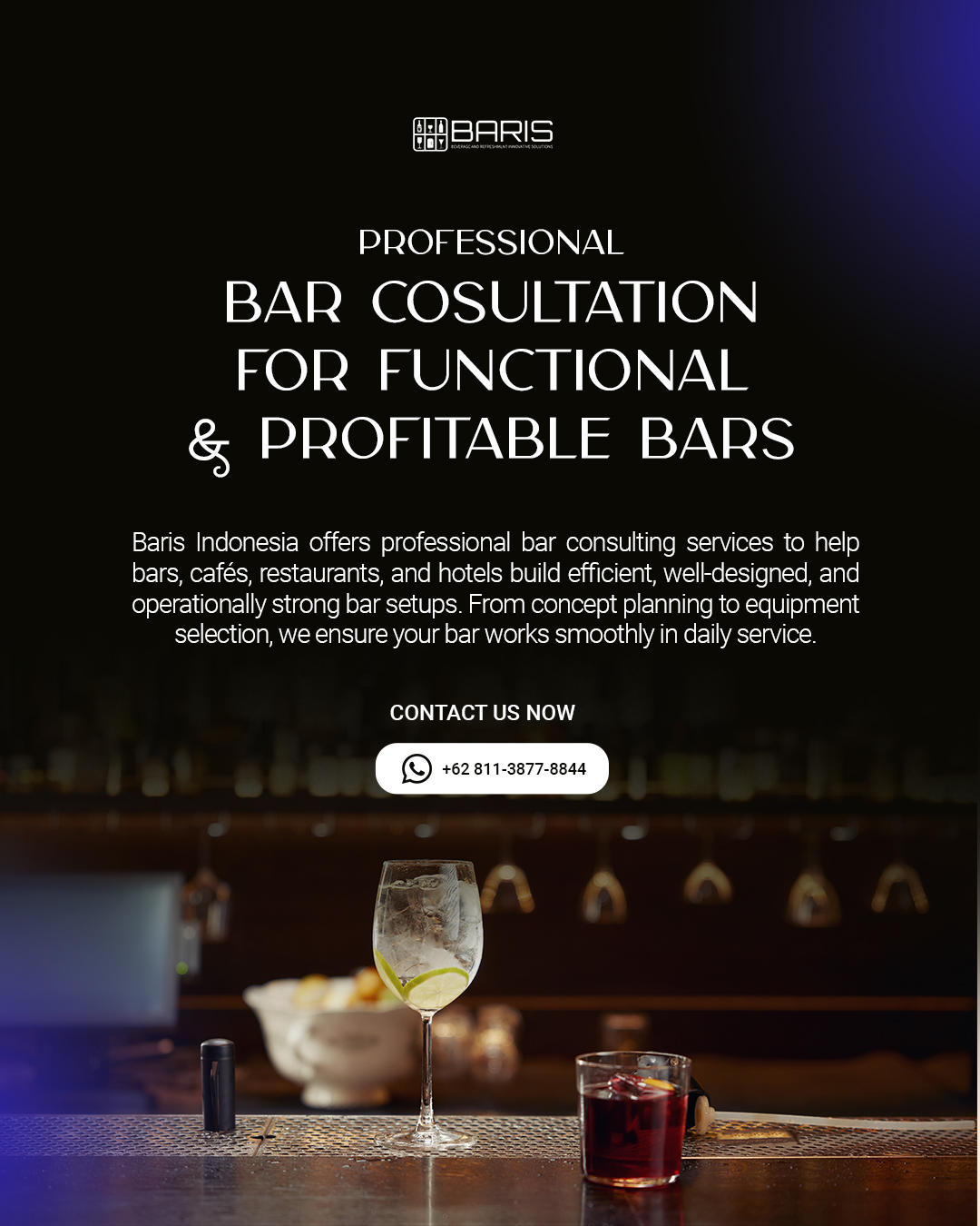 Baris Indonesia offers professional bar consulting services to help bars, cafés, restaurants, and hotels build efficient, well-designed, and operationally strong bar setups. From concept planning to equipment selection, we ensure your bar works smoothly in daily service.
CONTACT US NOW
Whatsapp : +62 811-3877-8844
Email : barisindonesia40@gmail.com
Website : www.barisindonesia.com
Find Us
Jl. Diponegoro No.717, Pedungan, Denpasar Selatan, Kota Denpasar, Bali
-----
#OnlineShopping #ShopOnline #Ecommerce #BusinessOnline #SmartShopping #ShopNow #HospitalityIndustry #HotelSupplies #RestaurantSupply #BarTools #BartenderLife #KitchenEquipment #CommercialKitchen #MixologyTools