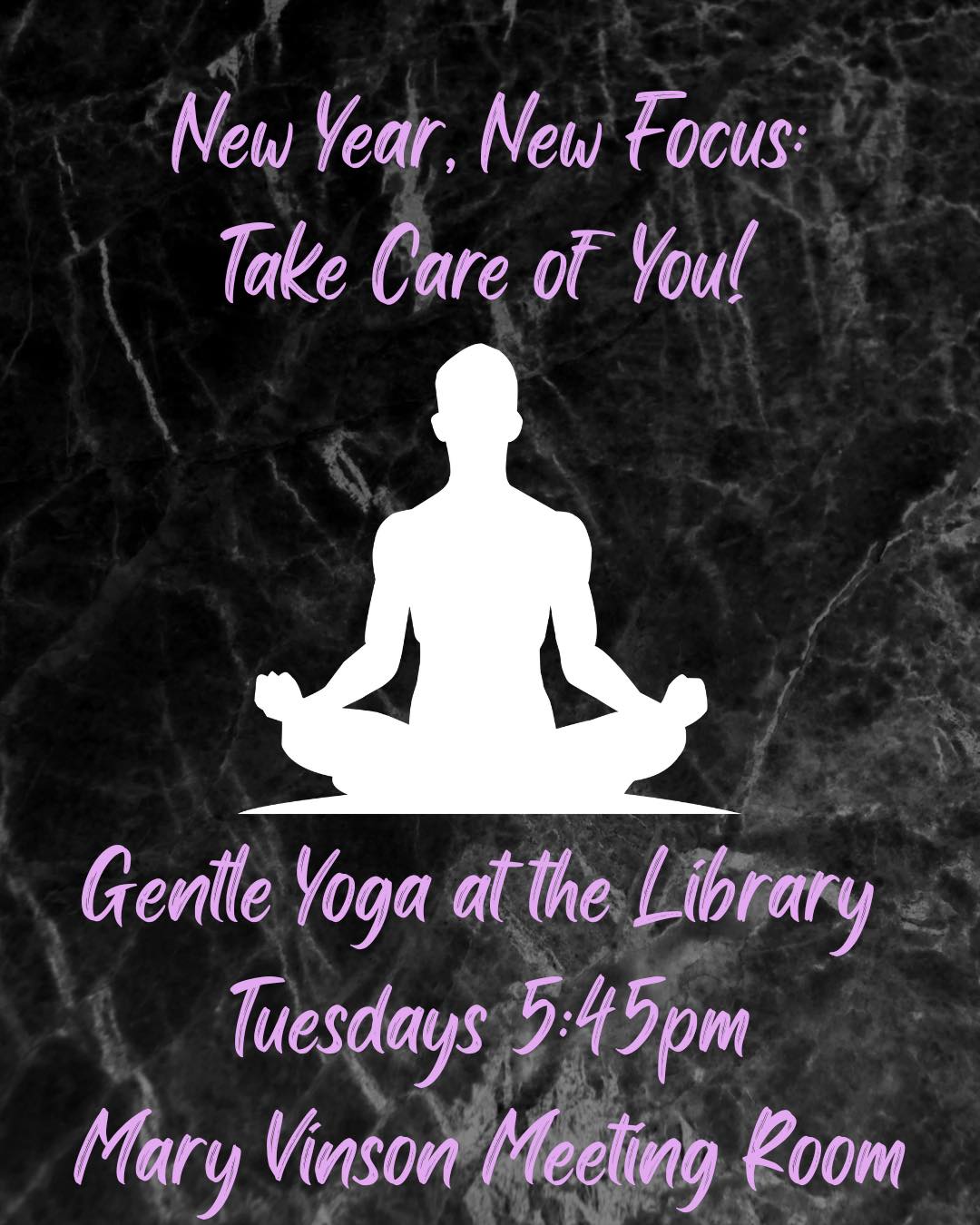 Happy New Year! A new year gives us an opportunity to reset and return our focus to our most important dreams. To move toward our dreams we must find space to care for ourselves. Join me for the first Gentle Yoga with a brand new time and location at the Mary Vinson Library meeting room this Tuesday at 5:45.
#comehometoyoursoul #healthybodyhealthymind #comehometoyourself❤️ #healthybodyandmind #healthybody #takeadeepbreath #comehometoyourroots #welcomehome #healthybodyhealthymindhealthysoul #comehometoyourself #healthybodyhappymind #justbreathe #comehometoyourbody #comehometoyourheart