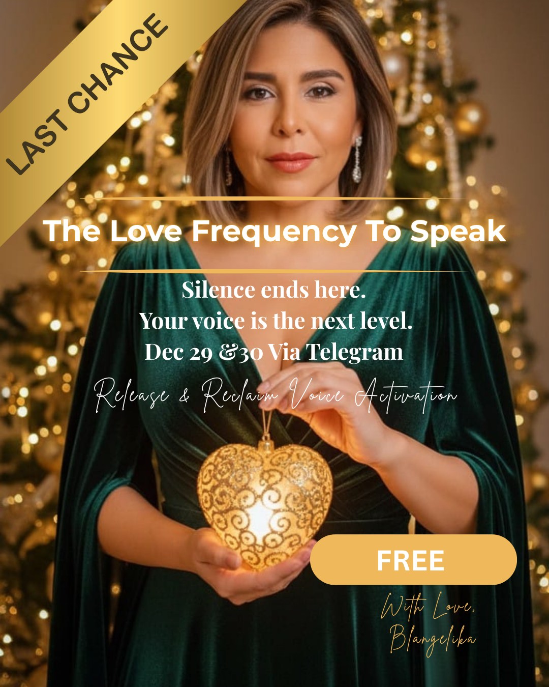 This activation is for the woman who feels this but hasnāt said it out loud yet.
If youāve been:
⢠holding words in your chest
⢠overthinking what you want to say
⢠softening your truth so others feel comfortable
⢠creating content that doesnāt fully sound like you
⢠attracting clients who almost alignābut not quite
⢠feeling a tight throat, heavy heart, or nervous belly when itās time to speak
⢠knowing youāre meant to be seen, but still hesitating
This is what weāre dissolving.
Over the next 2 days, Iām guiding you through a Release & Reclaim Voice Activation using:
⢠energetics
⢠somatic release
⢠light language
⢠heart, solar plexus, sacral, and throat alignment
Not to make you louderā
but to make you truer.
Because when your voice is clear:
⢠your message lands
⢠your body relaxes
⢠your content becomes magnetic
⢠your clients recognize you
⢠your life meets you where you are
I created this because Iāve lived the cost of silenceāand the freedom of truth.
This is a self-paced Telegram experience with guided voice transmissions and support throughout the day.
If your body is responding while reading this, thatās your answer.
Last call to join us.
Comment PORTAL or DM JOIN to enter.
Your voice is not optional.
Itās the path.
Come home.
#storytelling #VoiceMatters #women #healing #speak #healingjourney #womensupportingwomen #womenhelpingwomen #nervoussystemregulation #energyhealer #EnergyHealer #authenticity #healingjourney #businessnetworking #womenbusinessowner #feminineenergy #reikihealingenergy