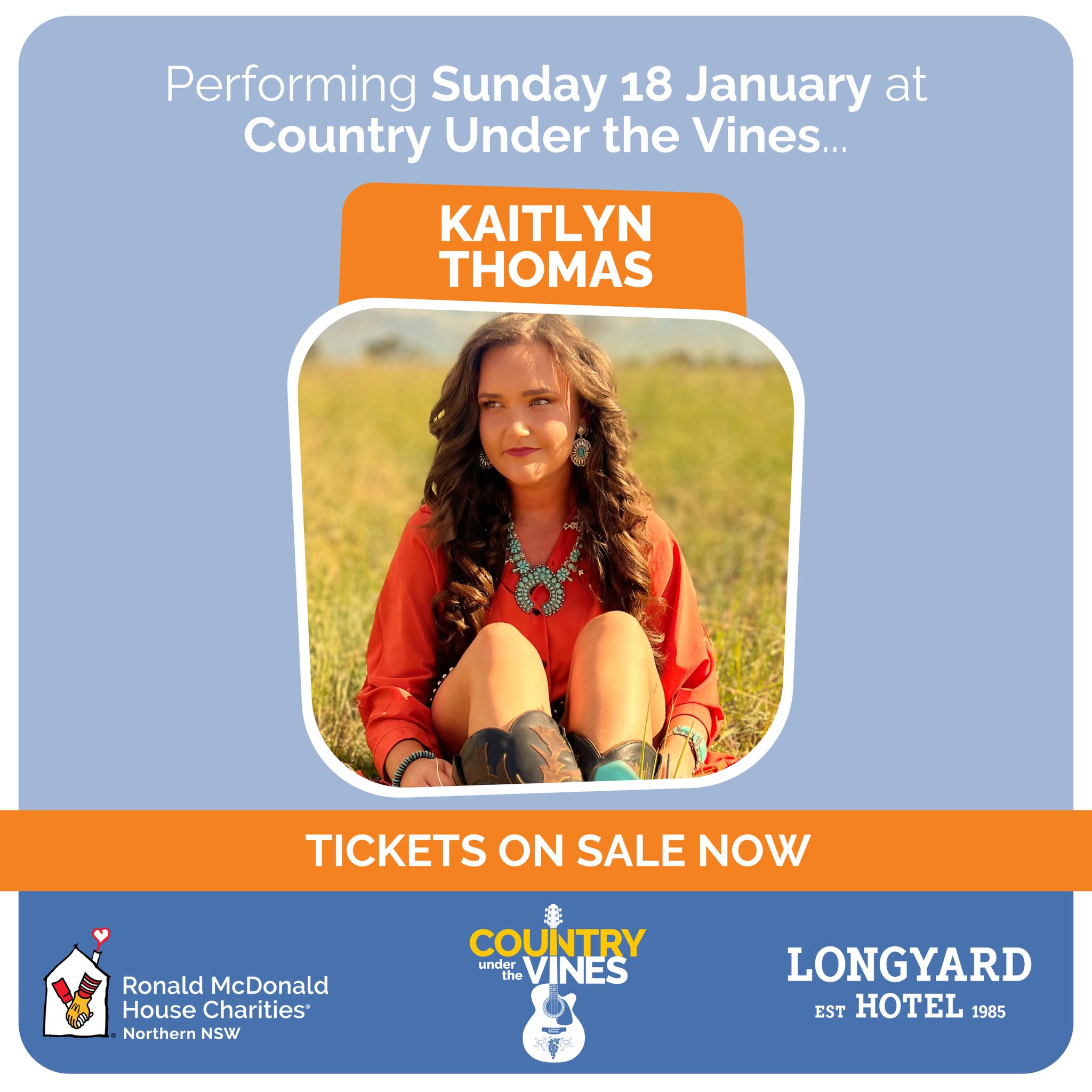 🌿 Country Under the Vines – Supporting Ronald McDonald House
So proud to be performing at Country Under the Vines in support of Tamworth Ronald McDonald House 🤍
Music with heart, community and country soul.
🗓 Sunday 18th Jan
⏰ 12:00pm
Tickets: https://rmhcnnsw.org.au/event/2026-cutv/
Come along and support an incredible cause 🎶🌿
#CountryUnderTheVines #TCMF2026 #ronaldmcdonaldhouse Ronald McDonald House Tamworth