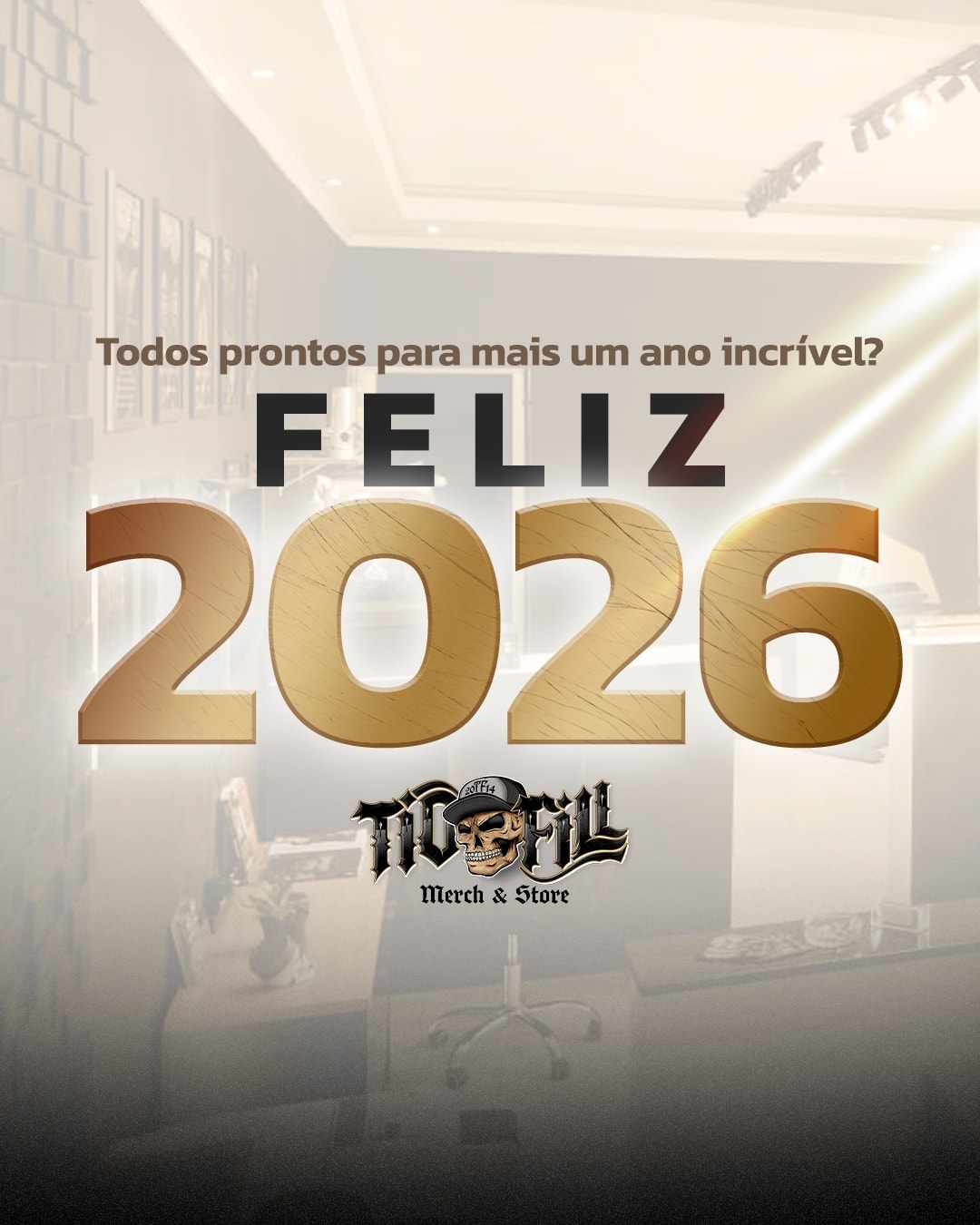 Fechamos mais um ano de trabalho, aprendizados e evolução.🔥
Agora a Tio Fill segue para 2026 com ainda mais foco,
e vontade de fazer melhor.☠️
Que este ano crie novos ciclos, projetos bem feitos, parcerias sólidas e crescimento real para todos nós.
A Tio Fill te deseja um feliz Ano Novo!🌟