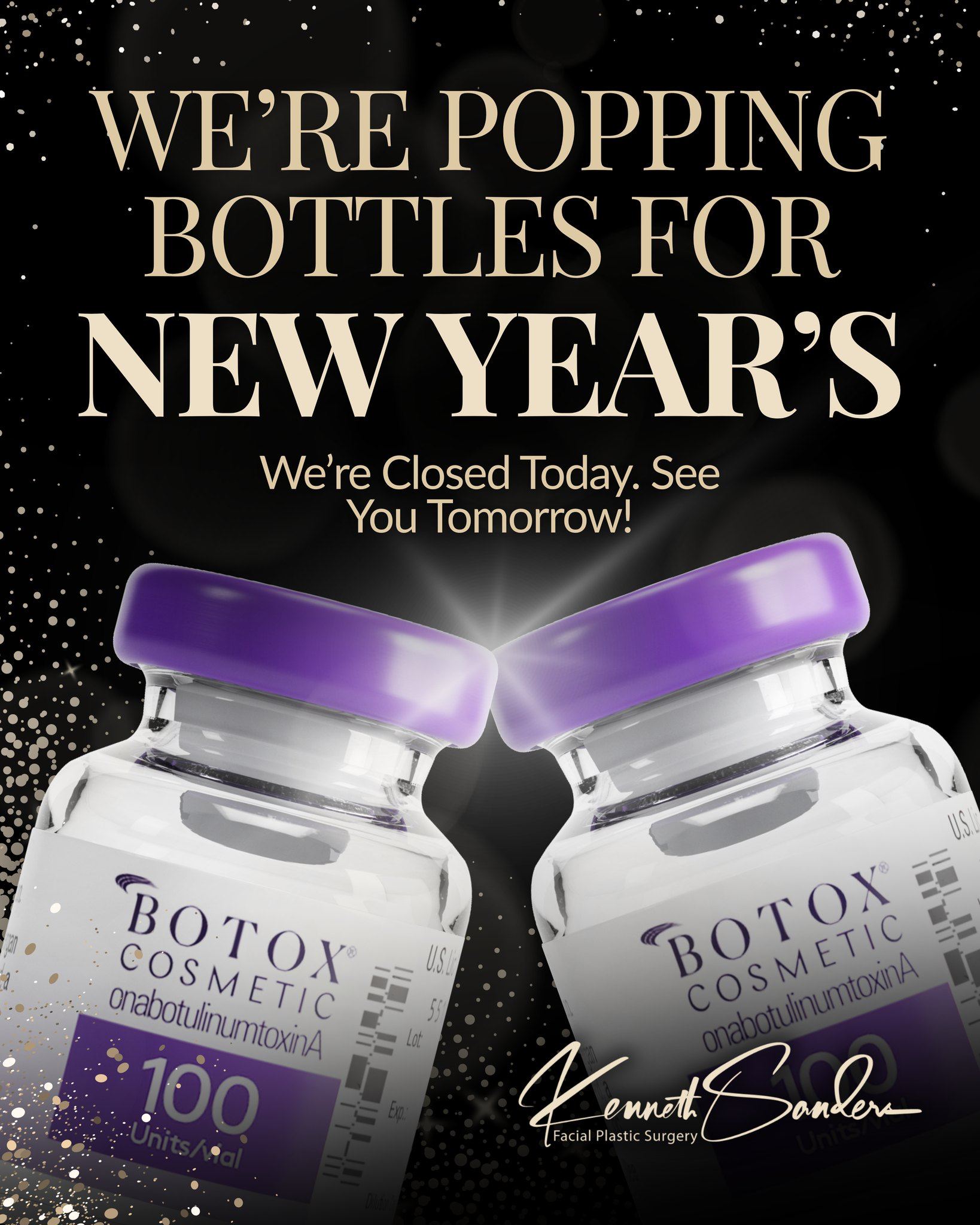 We’re popping bottles a little differently over here. 🥂
Because smooth skin is always in style.
Here’s to fewer lines, more confidence, and a fresh start you’ll love.
We’re closed today to ring in the New Year, but we’ll be back soon and ready to take on 2026 with you.